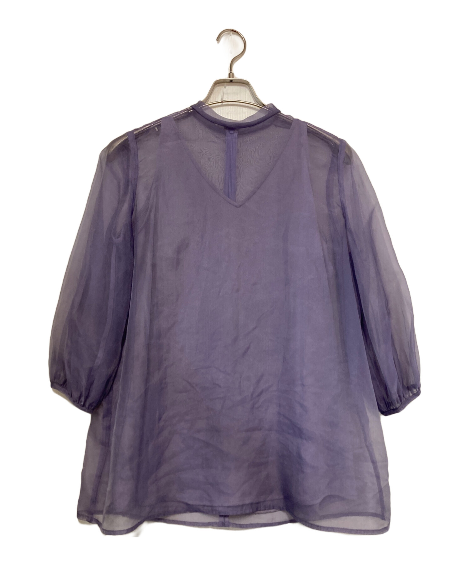 中古・古着通販】AMERI (アメリ) AIRLY SHEER BLOUSE パープル サイズ  