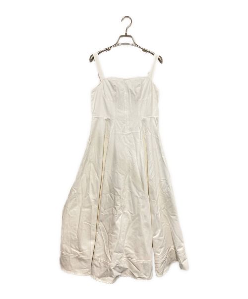 中古・古着通販】OBLI (オブリ) デニムフレアワンピース ホワイト