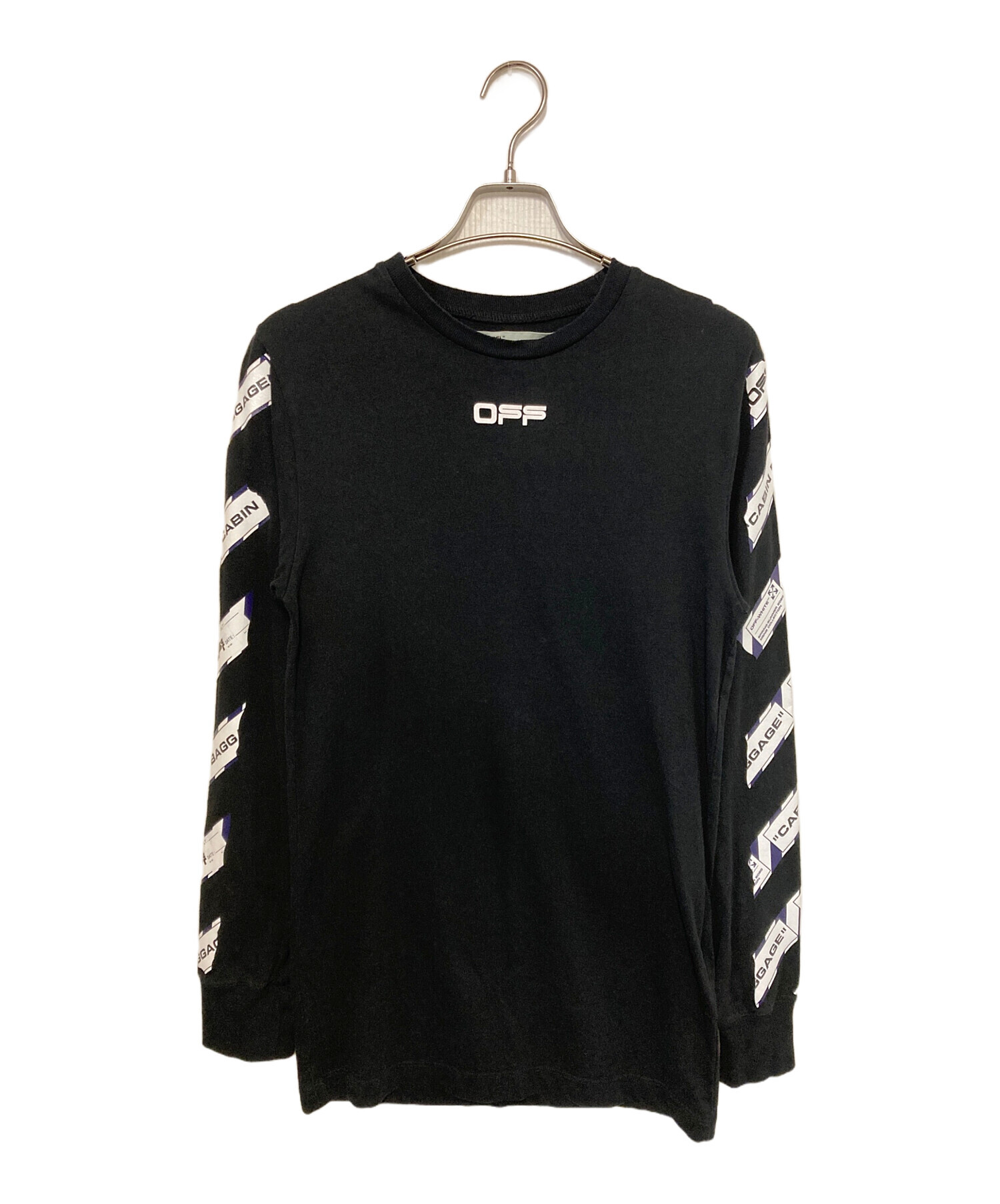 オフホワイト OFF-WHITE ロングスリーブカットソー M～L相当 OFF-WHITE ロングスリーブカットソー ブラック off-white ロング