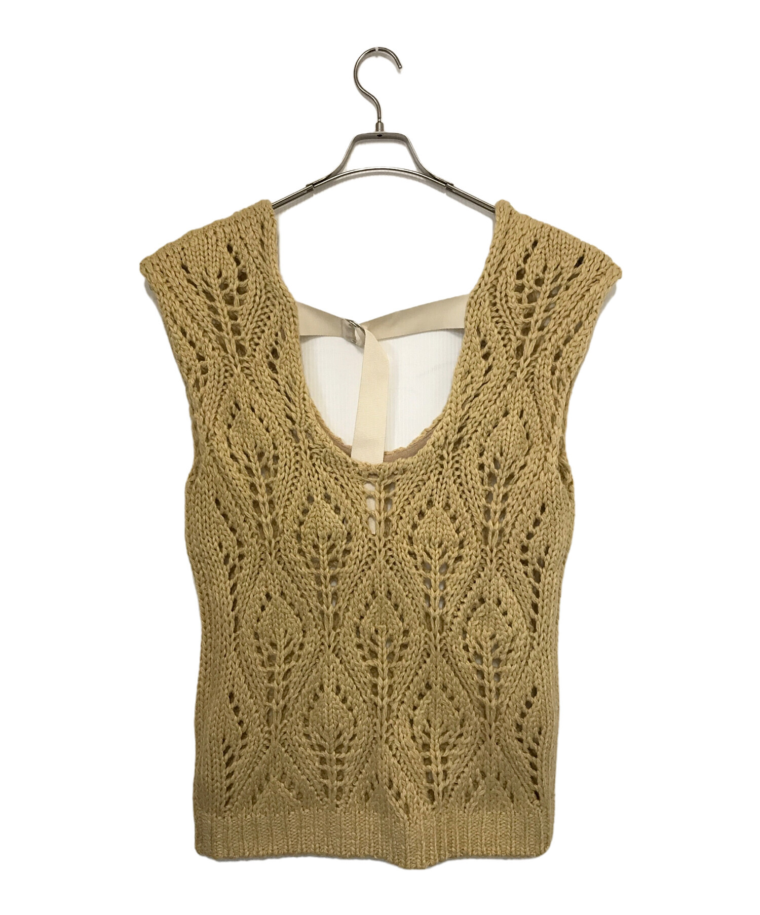 中古・古着通販】Eaphi (エフィ) U NECK LEAF PATTERN KNIT VEST