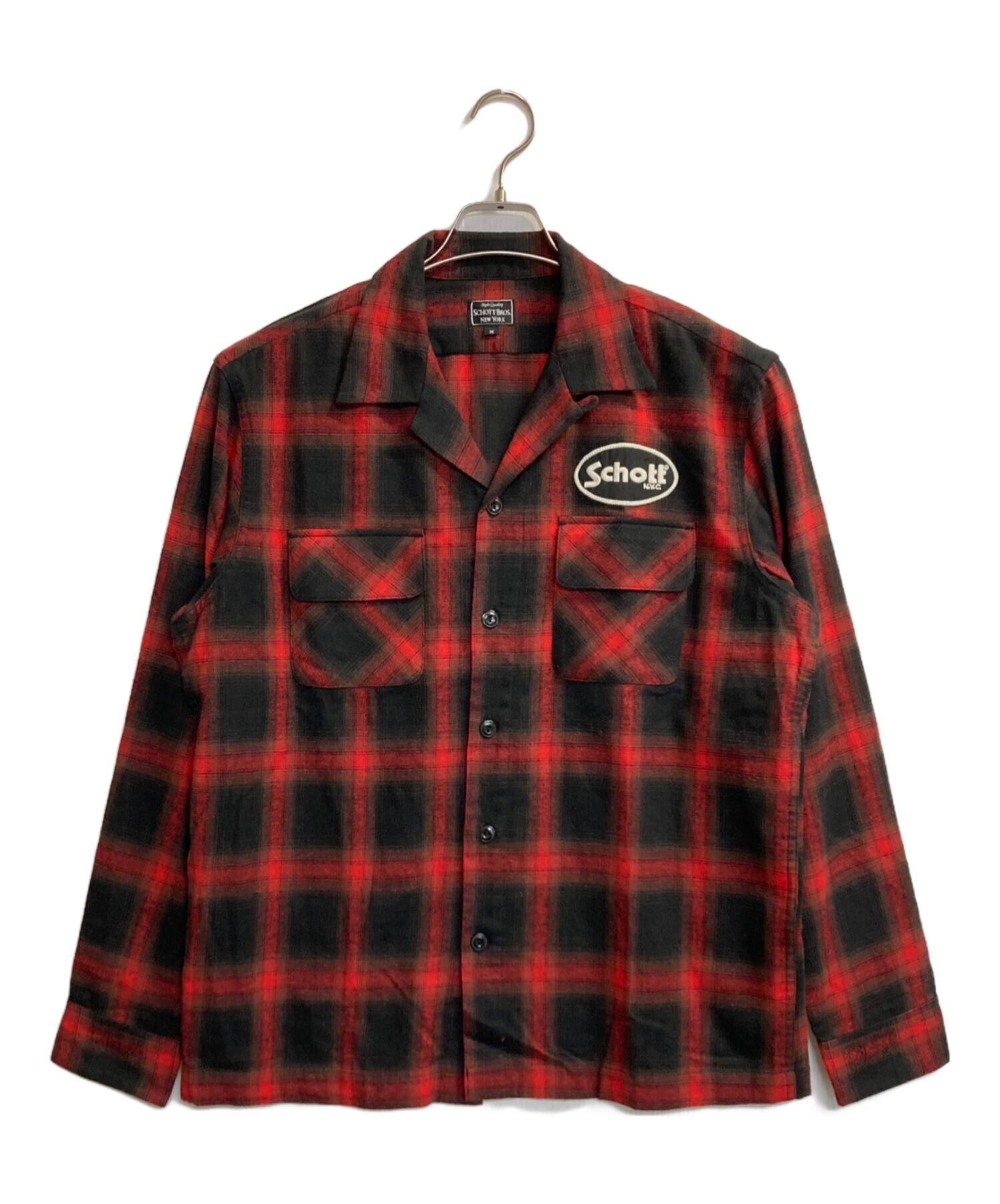 Schott Bros. オンブレチェック ネルシャツ Mサイズ SCHOTT BROS