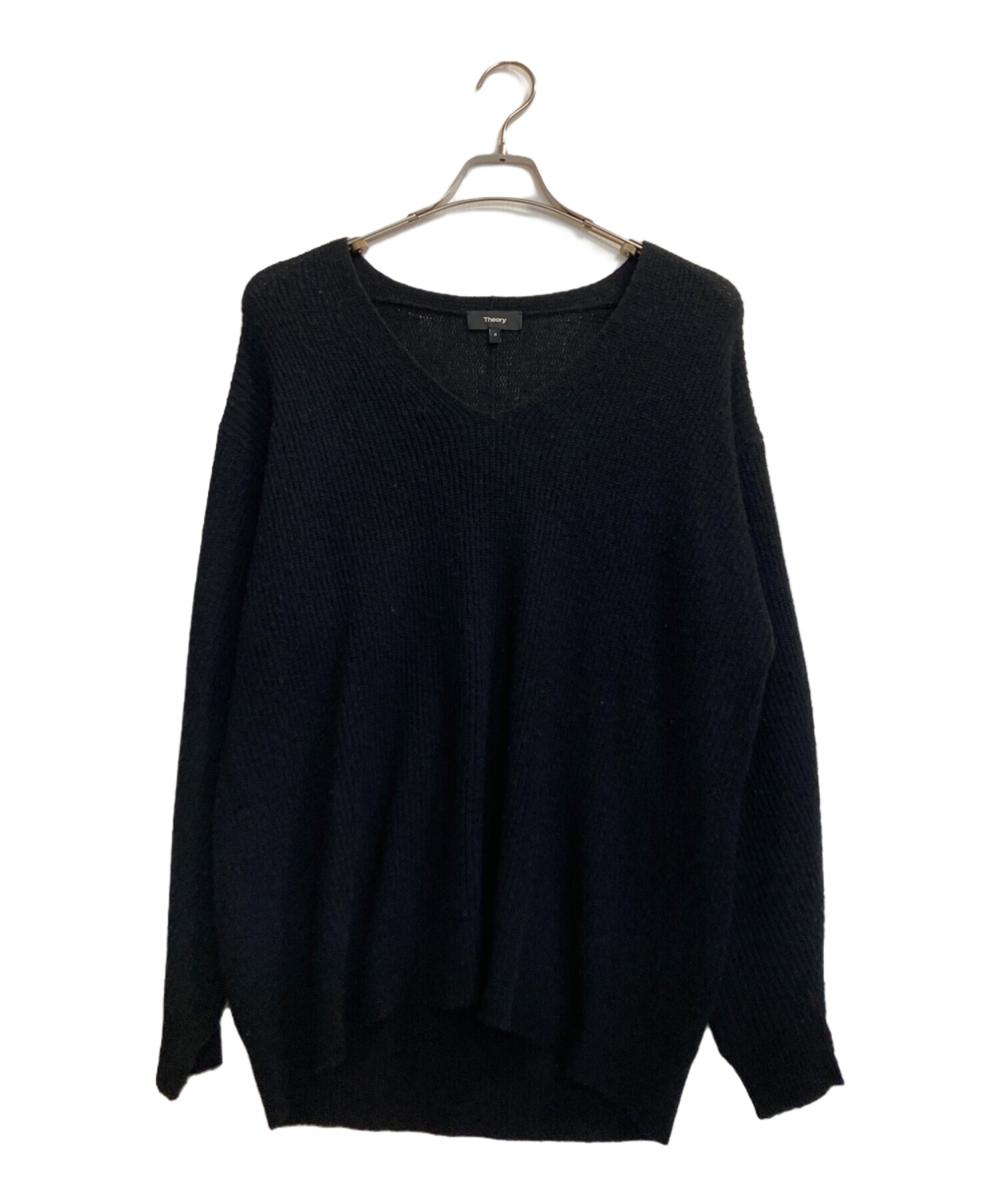 中古・古着通販】theory (セオリー) カシミヤ混vネックニット ブラック