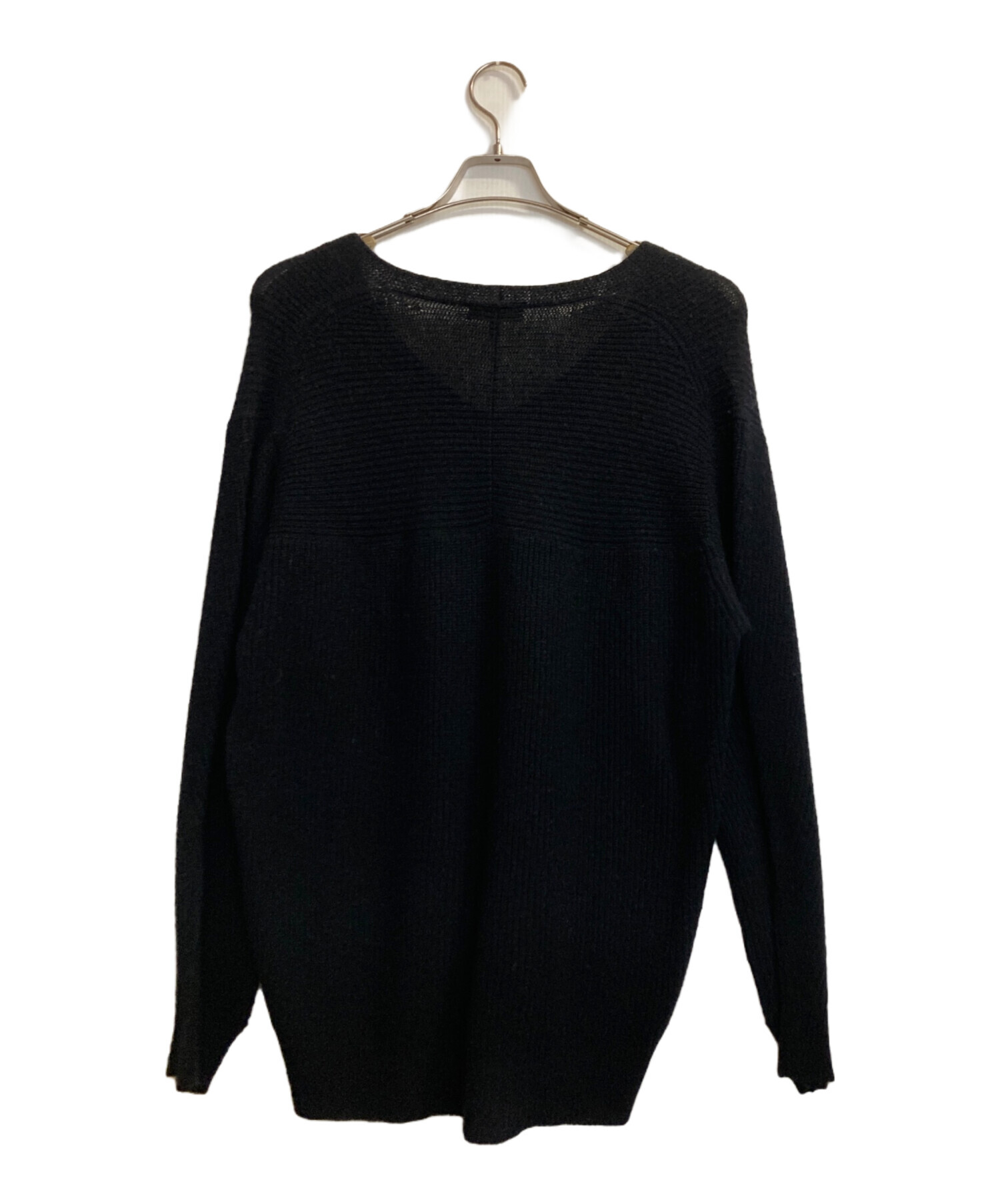 中古・古着通販】theory (セオリー) カシミヤ混vネックニット ブラック