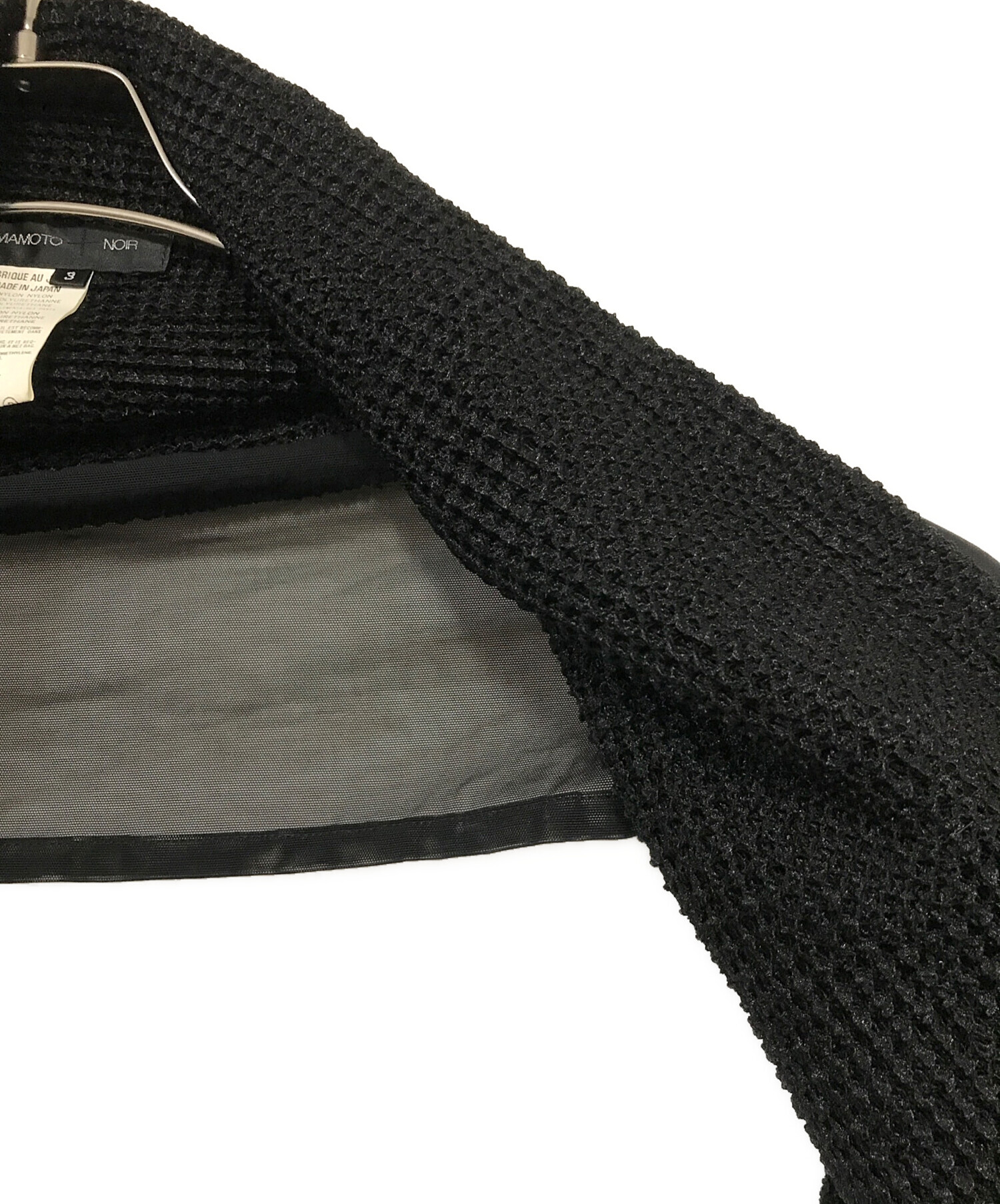 ヨウジヤマモトプリュスノアール 変形シアー カーディガン ボレロ ヨウジヤマモトプリュスノアール 変形シアー カーディガン ボレロ