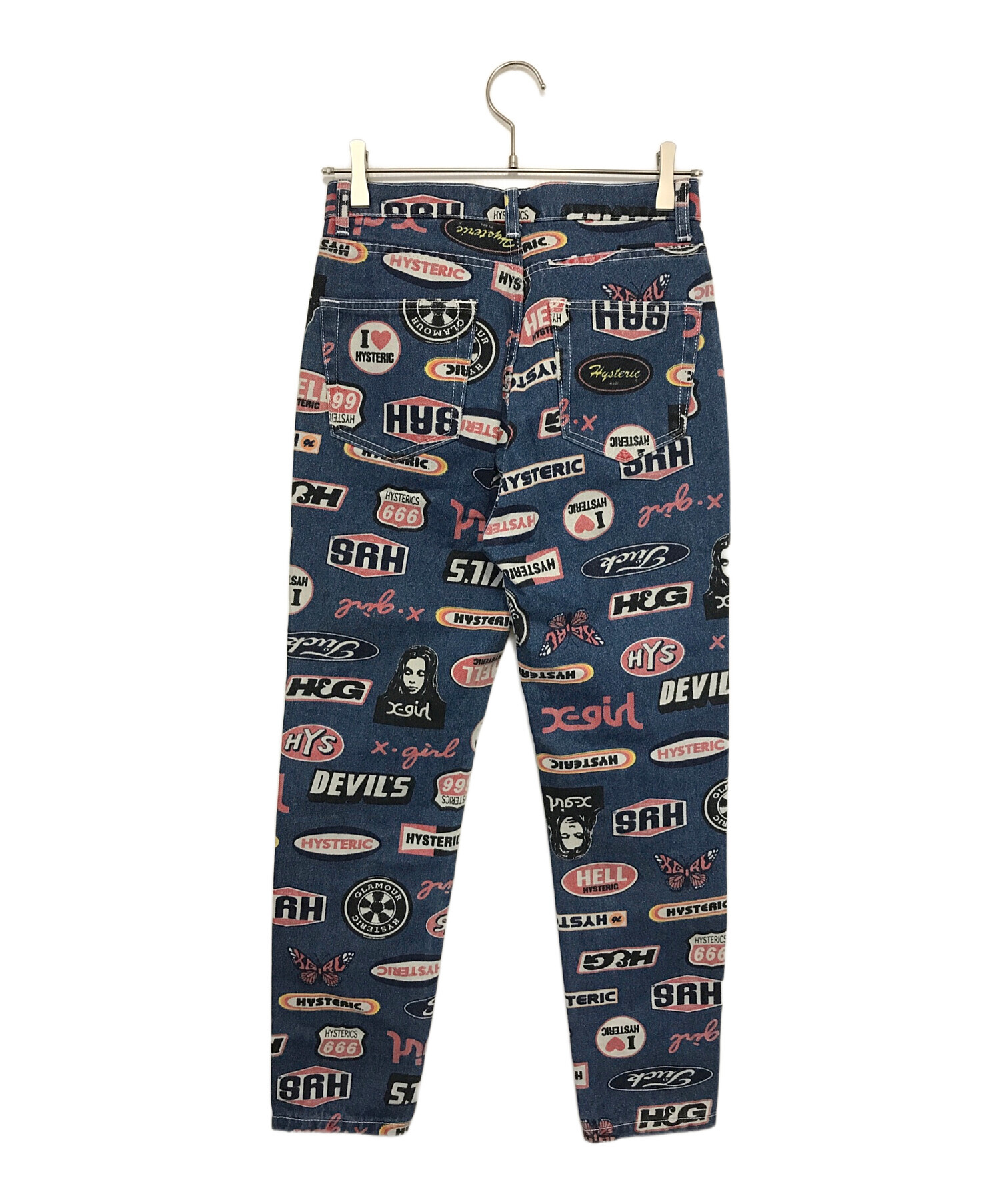 HYSTERIC GLAMOUR ホワイトデニムパンツ ヒスガールプリント