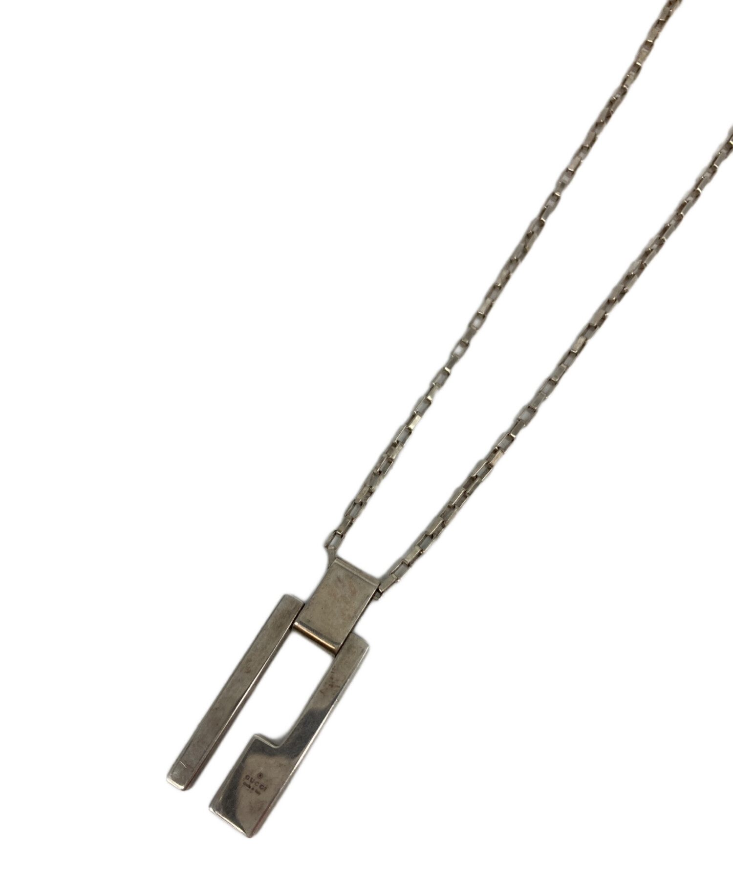 中古・古着通販】GUCCI (グッチ) Gロゴプレートネックレス｜ブランド