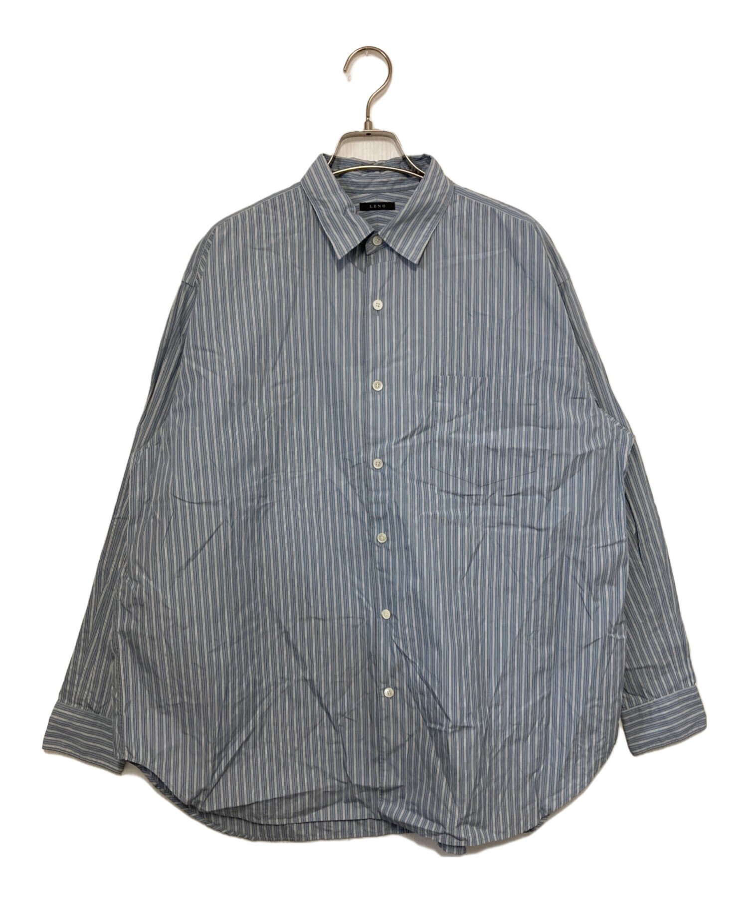 中古・古着通販】LENO (リノ) STANDARD SHIRT【STRIPE】 ブルー サイズ 