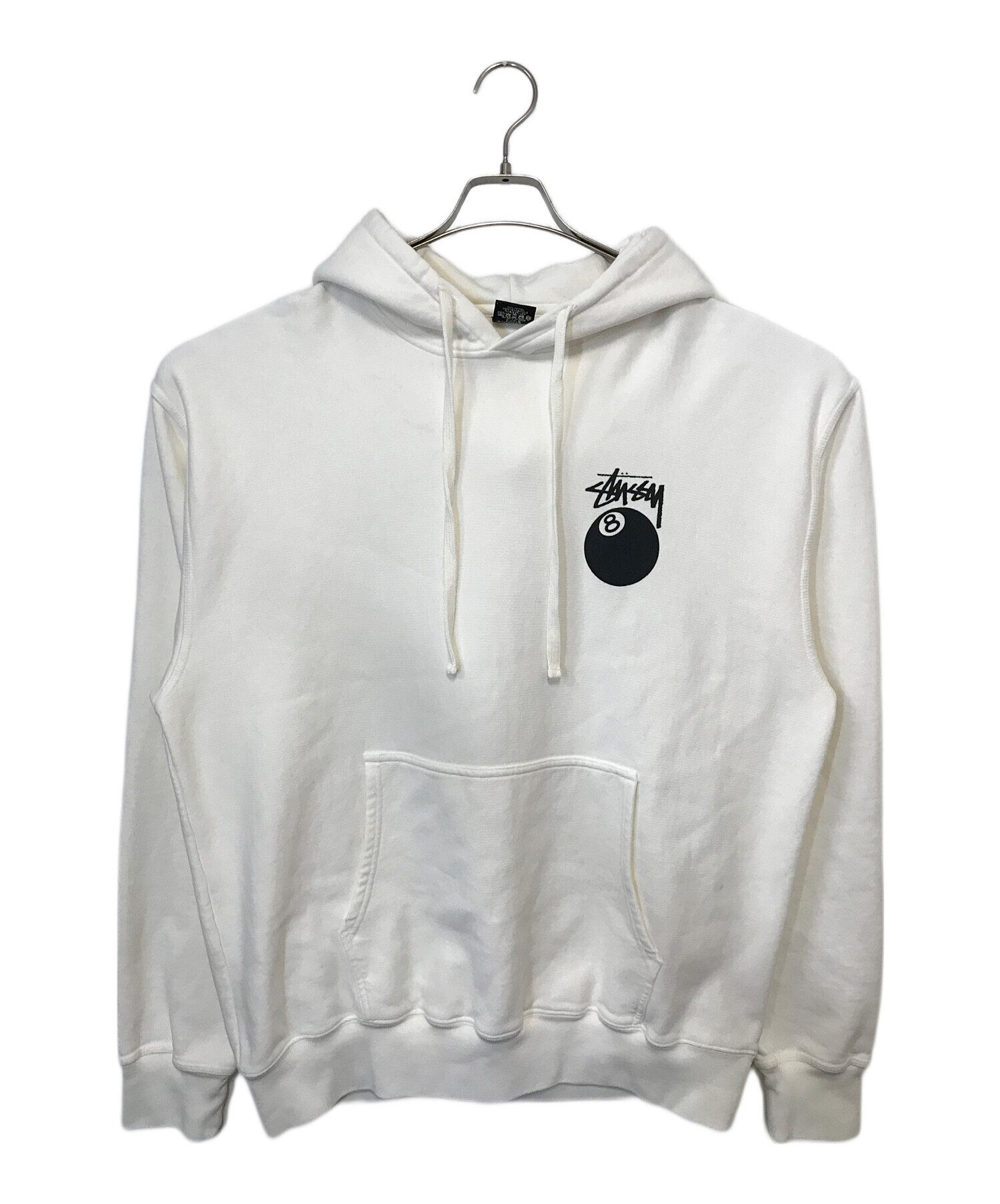 極美品 STUSSY ステューシー ステューシー パーカー ホワイト フロント