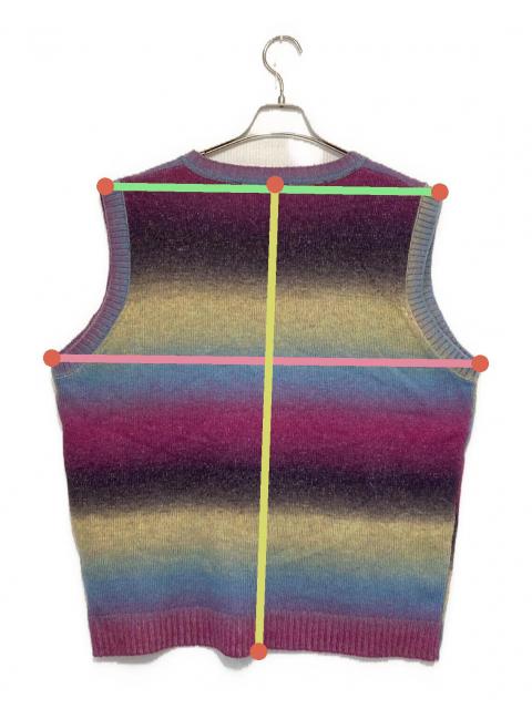 中古・古着通販】TTT MSW (ティー) Kasuri Knit Vest / ニットベスト