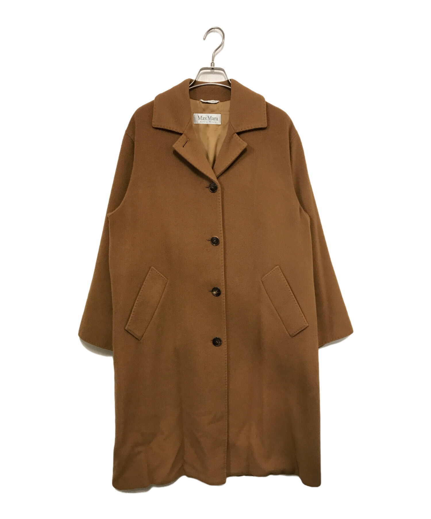 中古・古着通販】MaxMara (マックスマーラ) カシミヤコート ブラウン