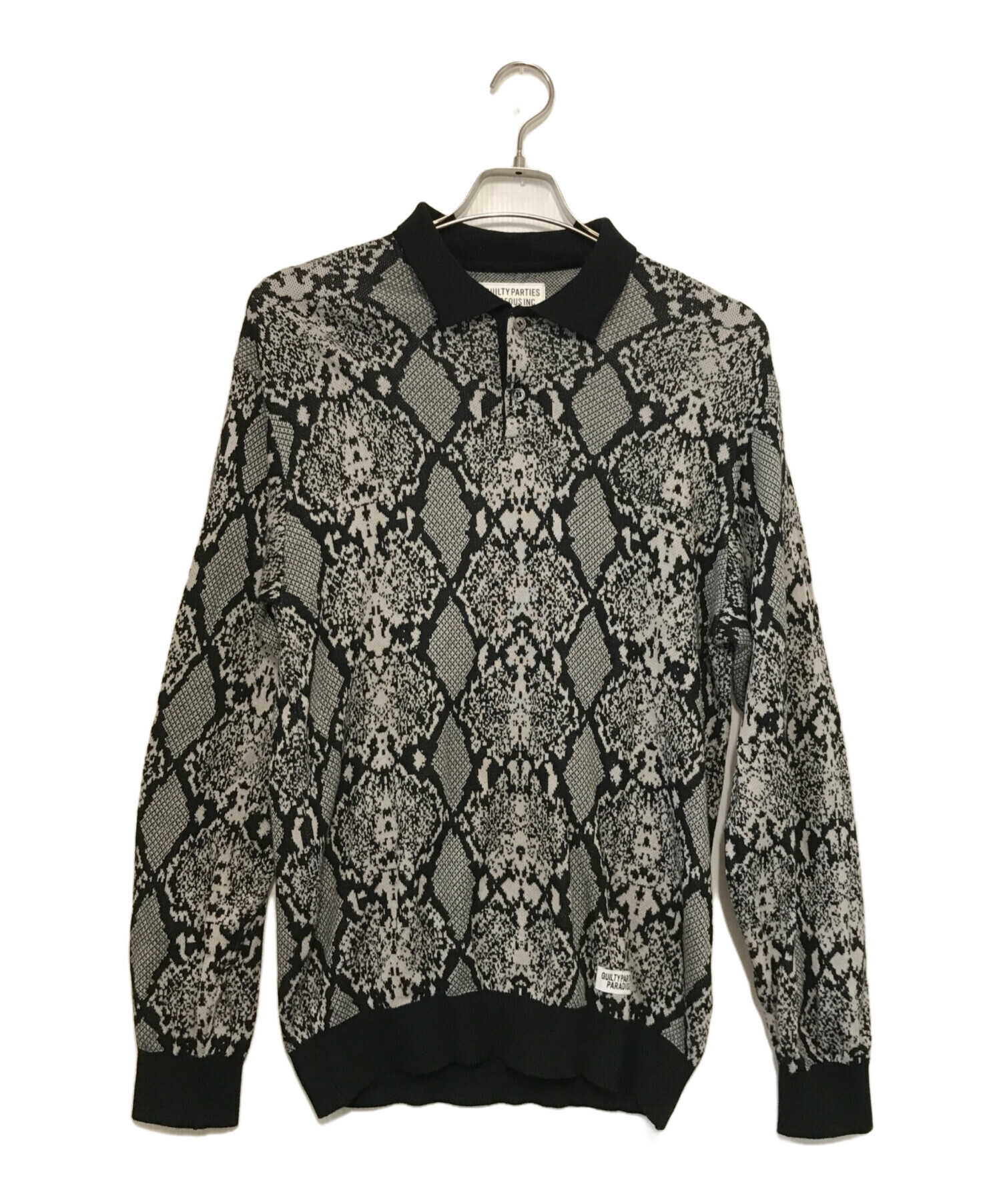 中古・古着通販】WACKO MARIA (ワコマリア) PYTHON KNIT JACQUARD POLO 