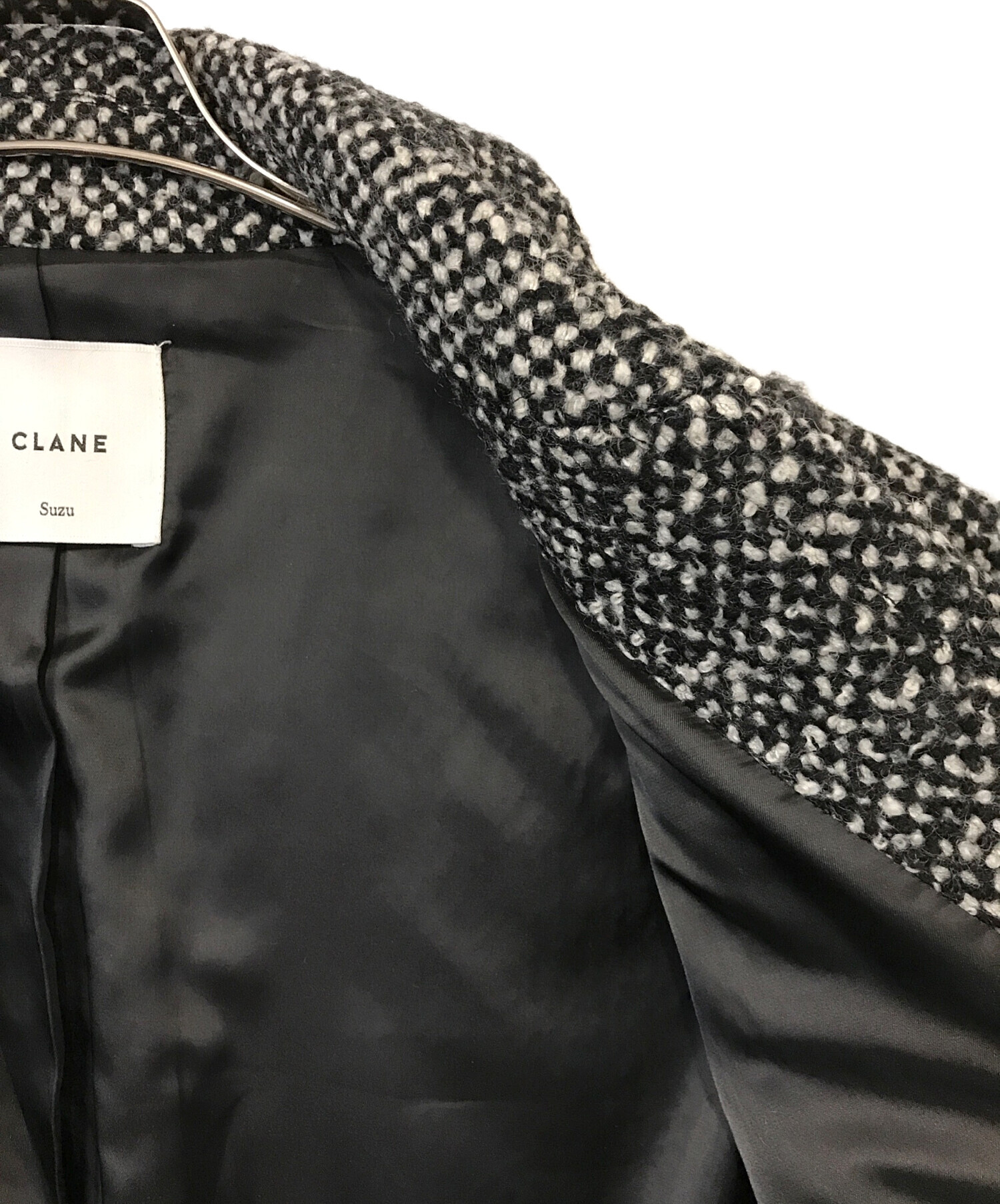 中古・古着通販】CLANE (クラネ) MIX COLOR OVER COAT ブラック サイズ 