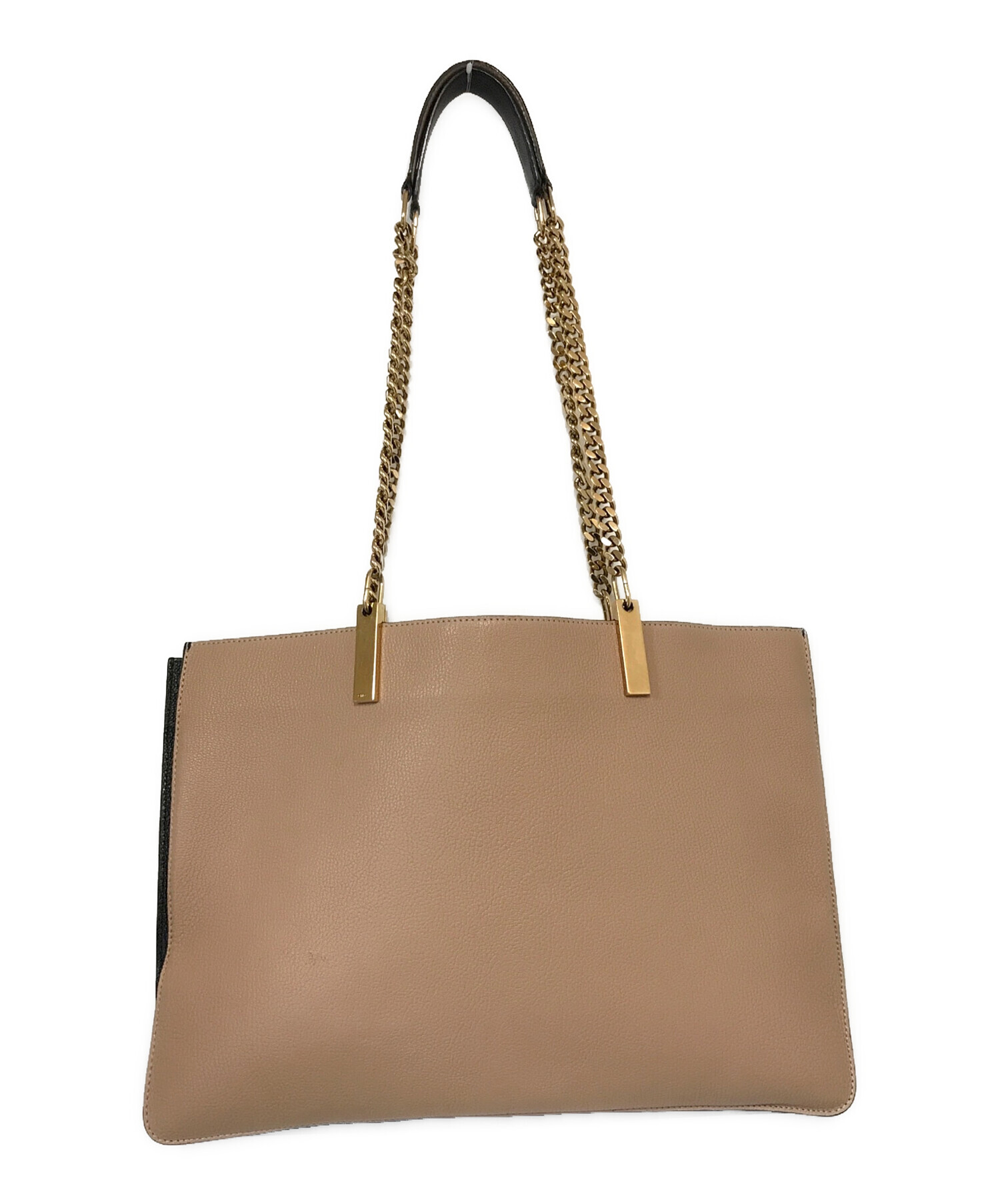中古・古着通販】Chloe (クロエ) バイカラーチェーントートレザー 