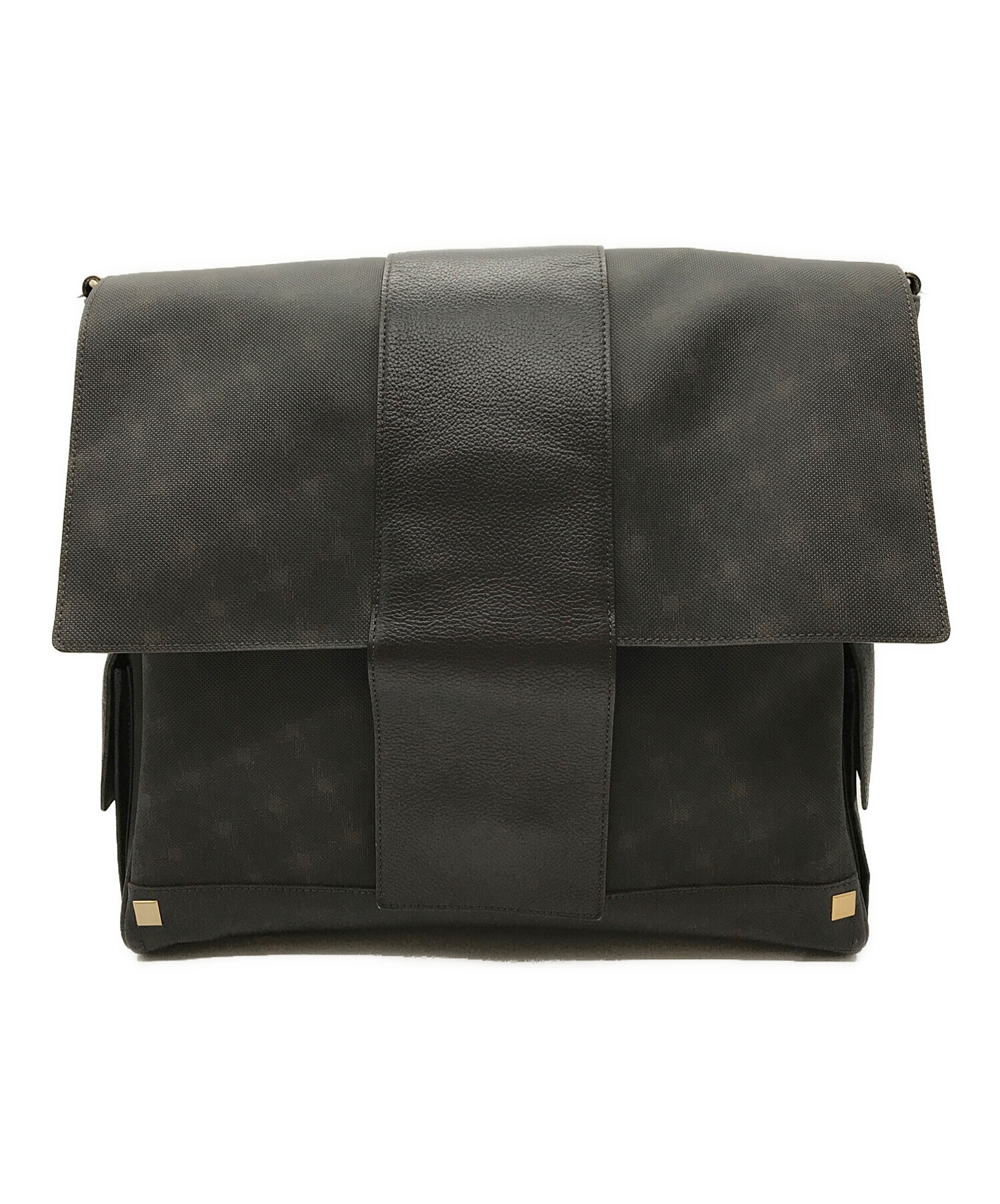 中古・古着通販】dunhill (ダンヒル) レザーショルダーバッグ ブラウン 