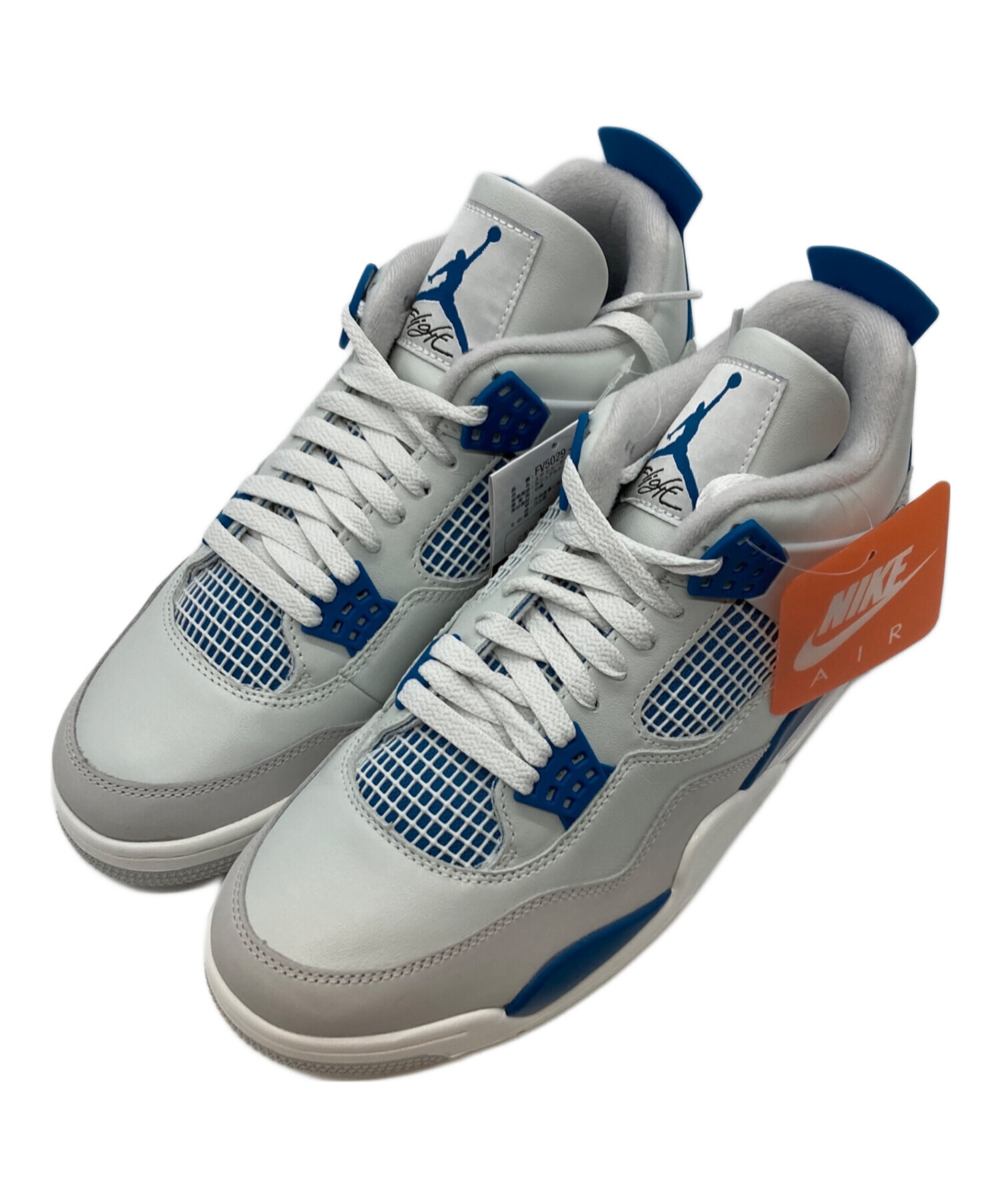 中古・古着通販】NIKE (ナイキ) AIR JORDAN 4 RETRO グレー×ブルー 