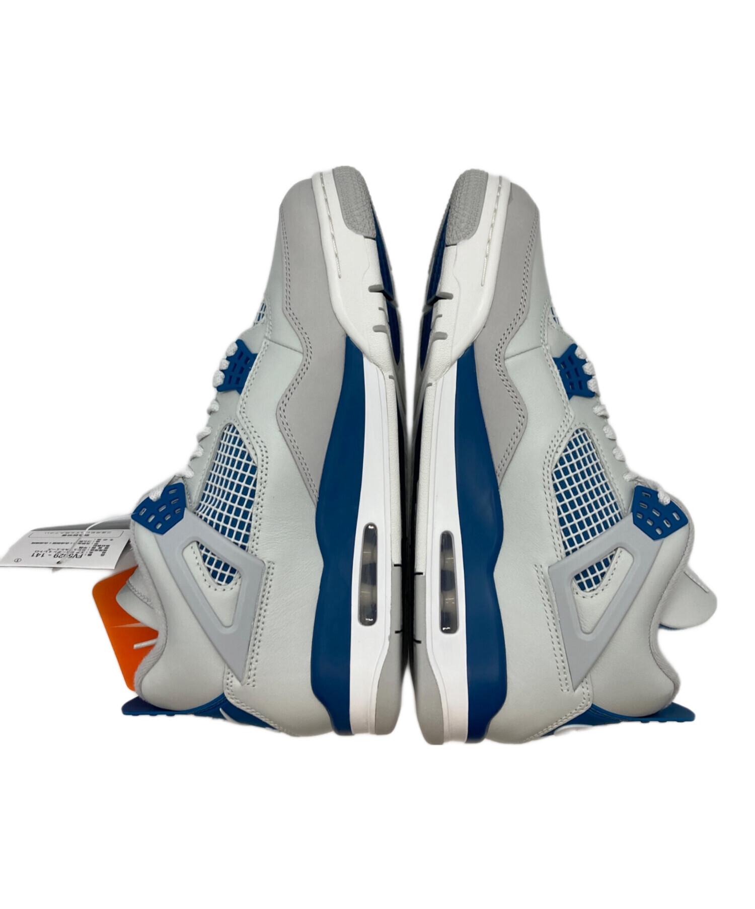 中古・古着通販】NIKE (ナイキ) AIR JORDAN 4 RETRO グレー×ブルー 