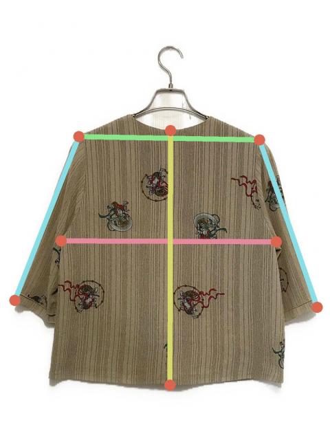 中古・古着通販】詩仙堂 (シセンドウ) ちりめんブラウス ベージュ