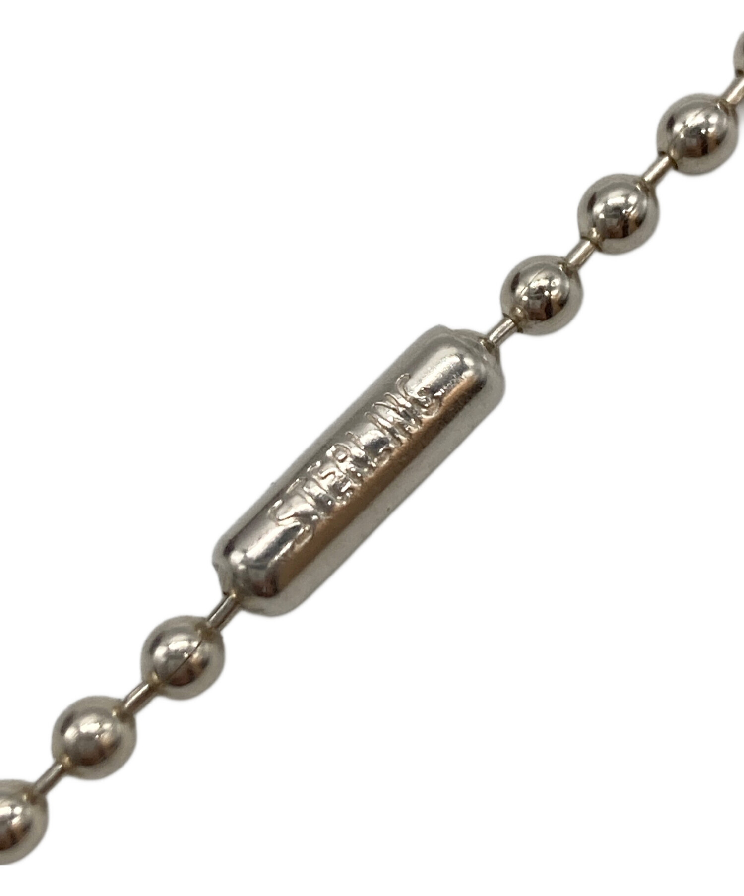 中古・古着通販】GUCCI (グッチ) ボールチェーンプレートネックレス