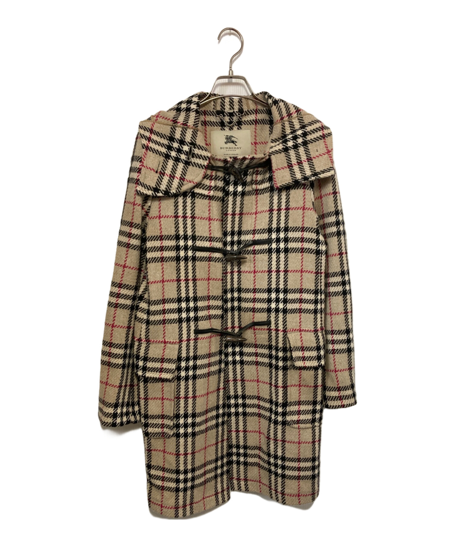 美品 バーバリーロンドン カシミヤ ジップ コート ダブルフェイス ノバ 