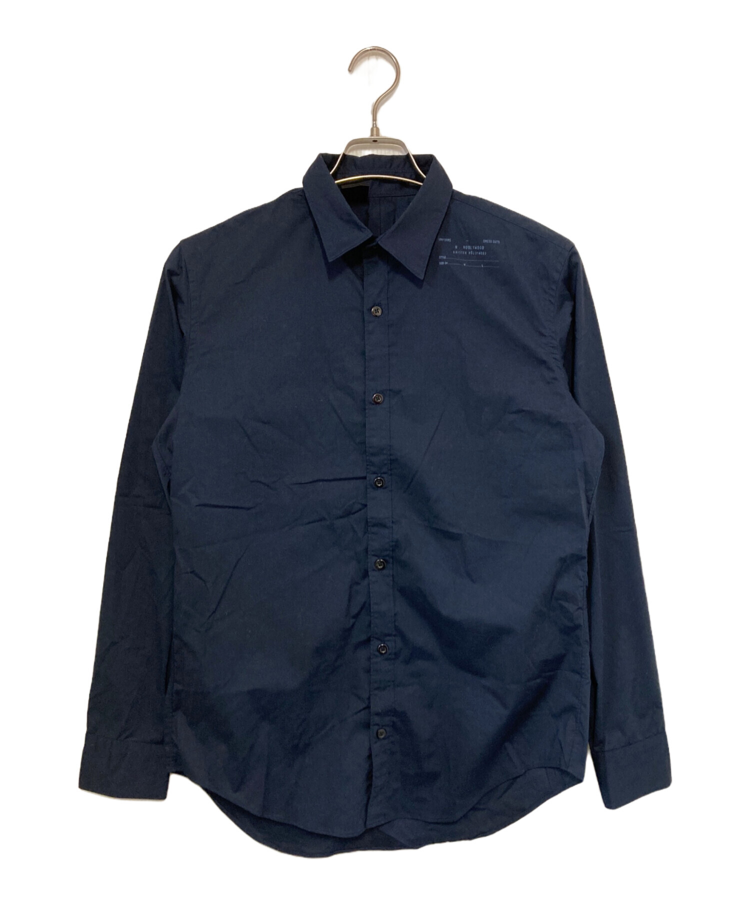 エヌハリウッド　シャツ　ネイビー　38 中古・古着通販】N.HOOLYWOOD (エヌ ハリウッド) 長袖シャツ ネイビー