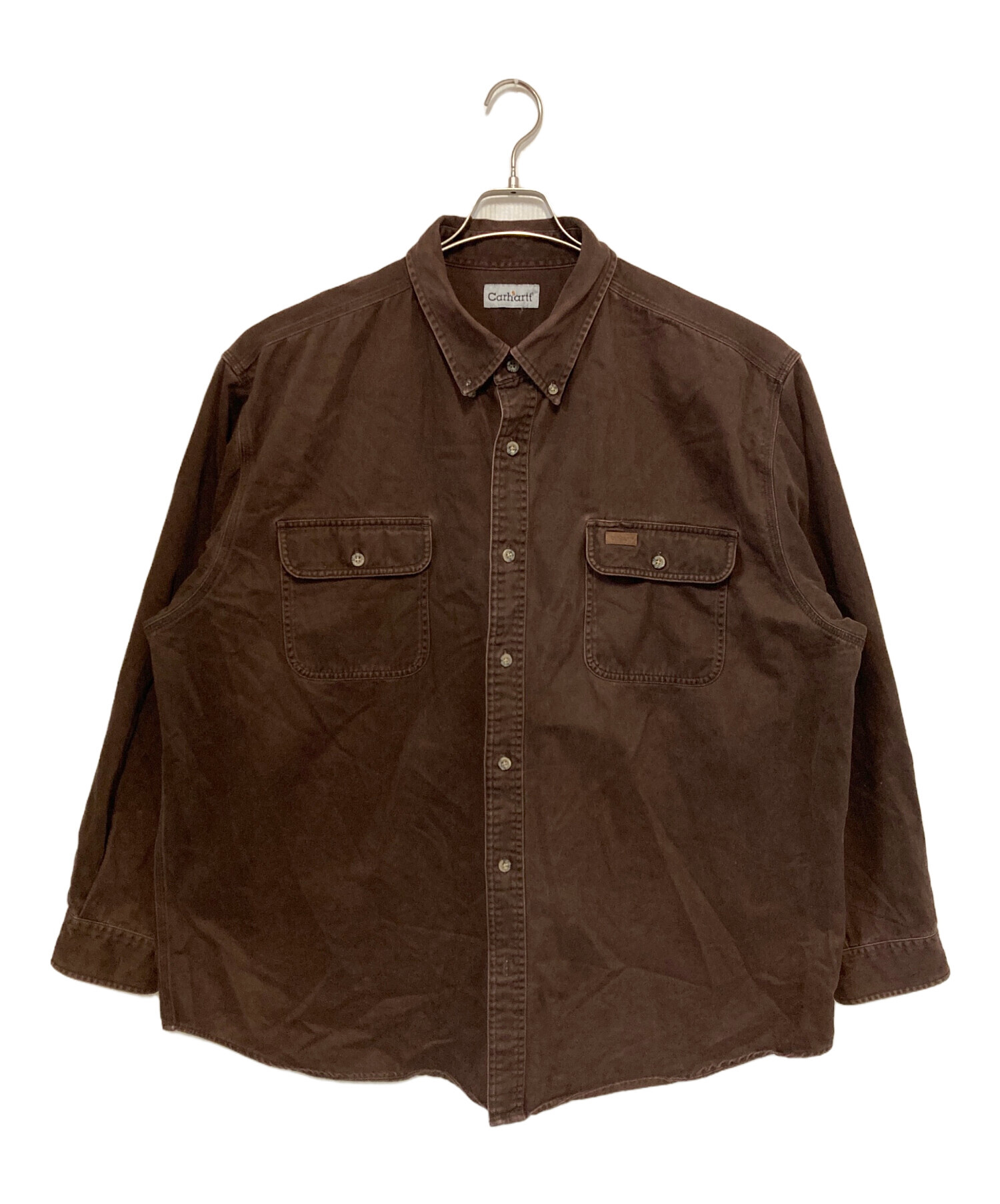 【ダブルフェイス、シャツジャケット】carharttオーバーサイズ古着キャンバス ダブルフェイス、シャツジャケット】carharttオーバーサイズ古着