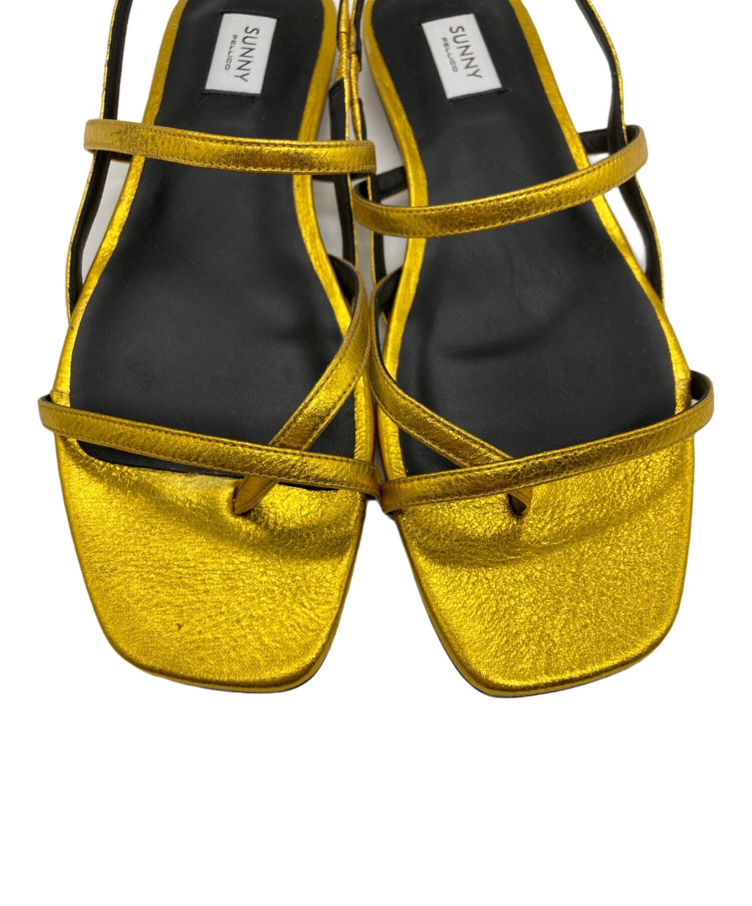 【新品未使用】PELLICO SUNNYスクエアトゥジュートサンダルゴールド38 中古・古着通販】SUNNY PELLICO (サニーペリコー) メタリック