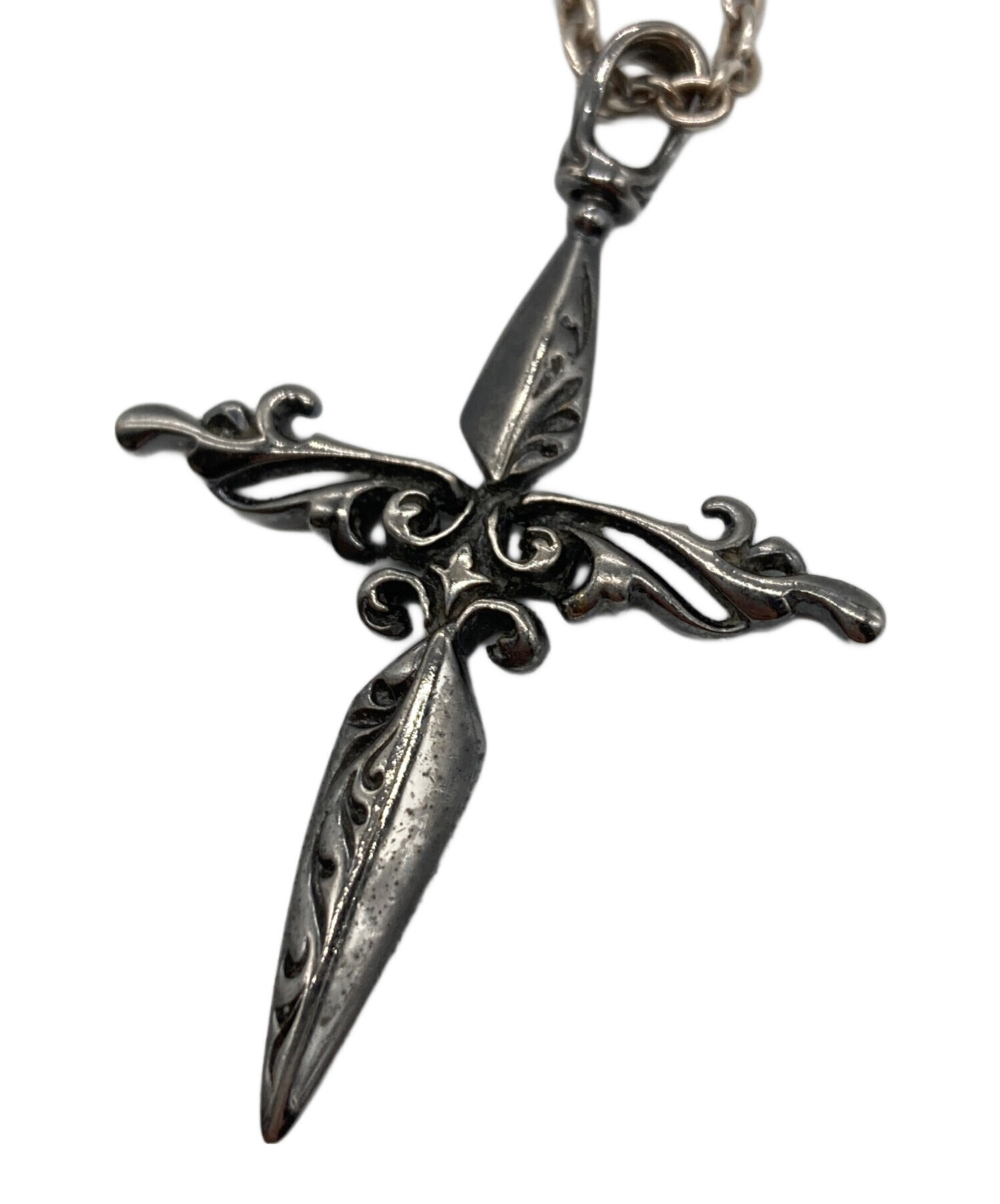 中古・古着通販】MGC (エムジーシー) クロストップシルバーネックレス