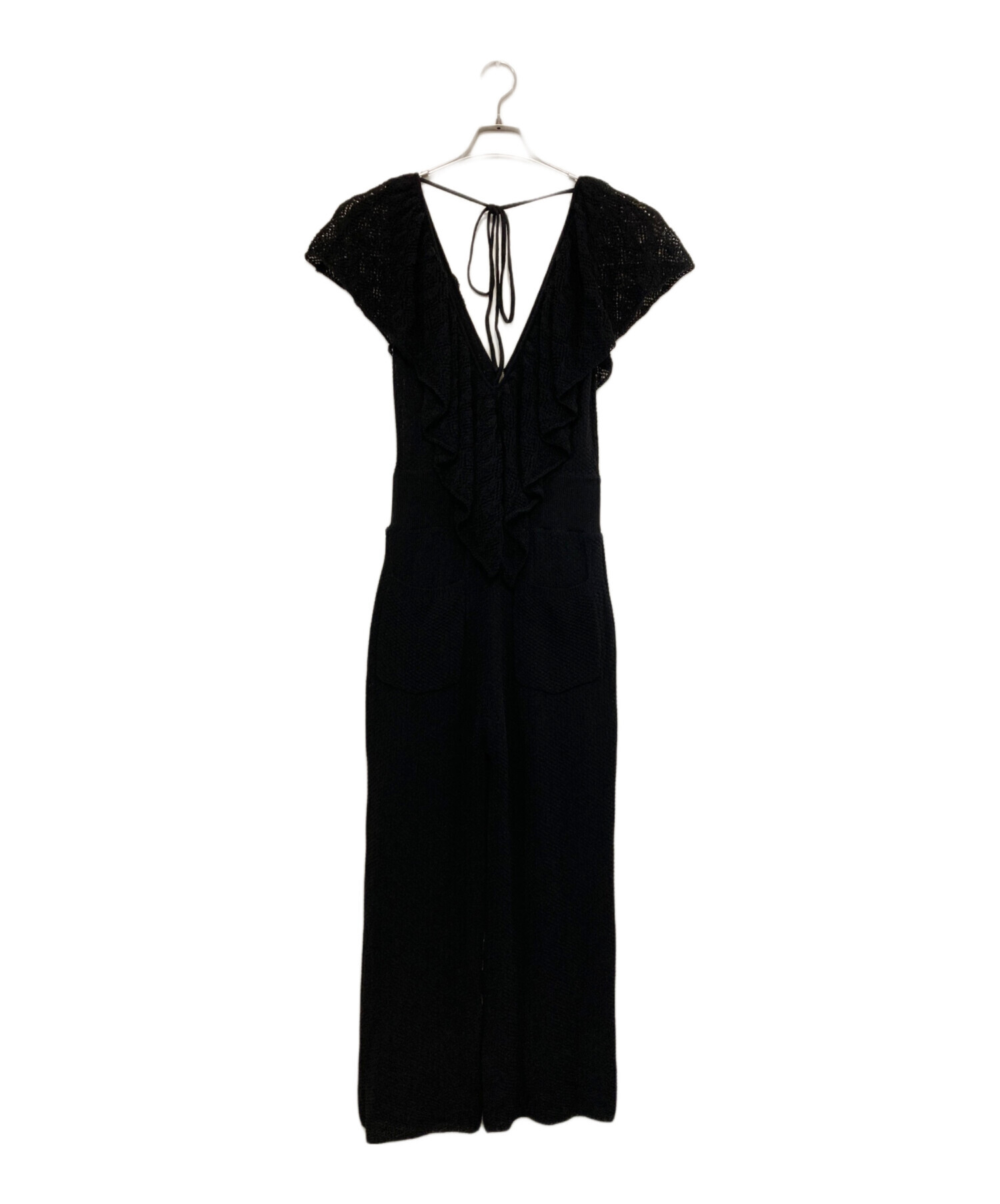 中古・古着通販】Ameri (アメリ) MEDI RUFFLE KNIT ROMPERS / ラッフル 