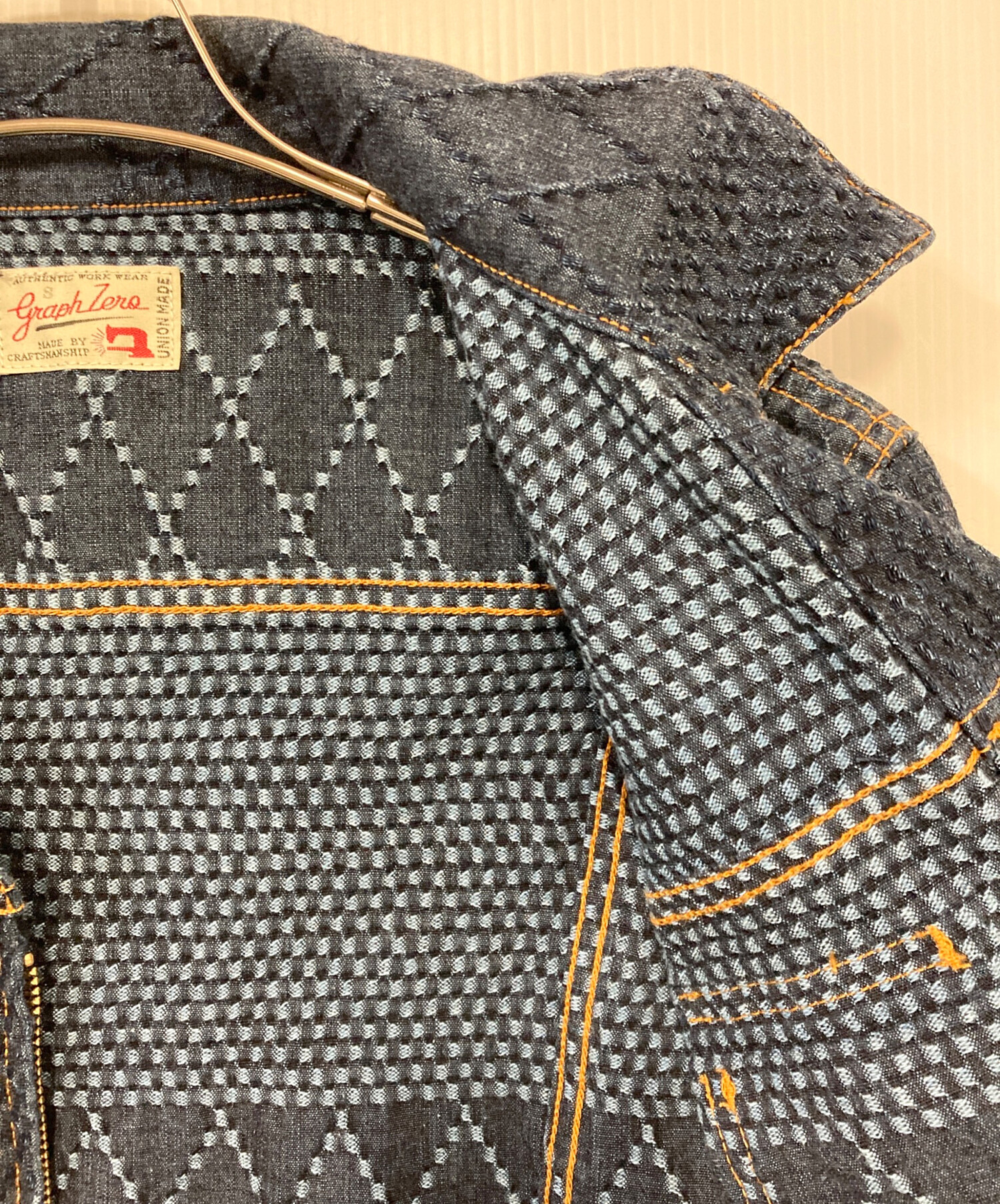 中古・古着通販】Graph zero (グラフゼロ) 剣道刺し子デニムジャケット 