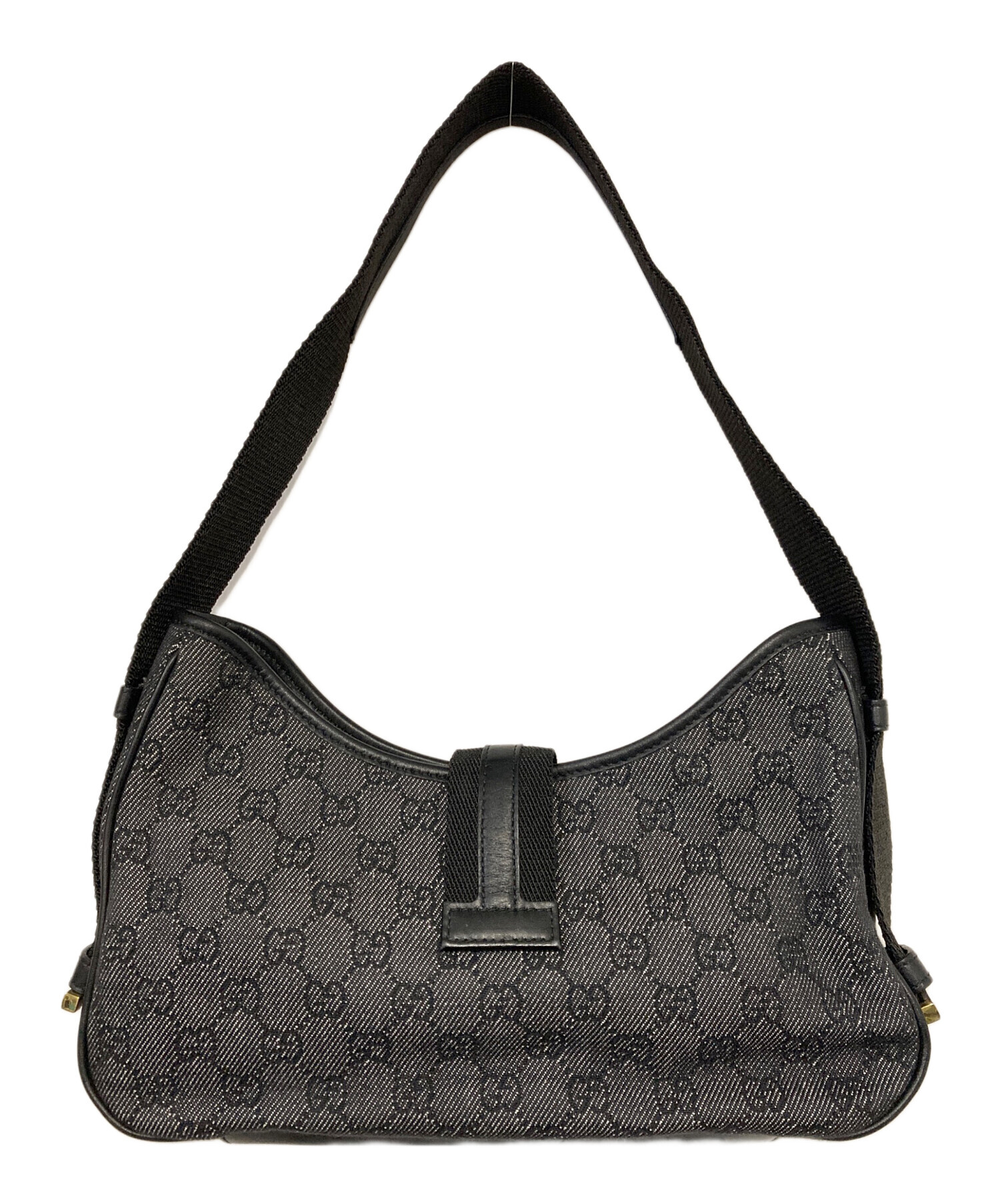 GUCCI デニム地GGキャンバスワンショルダーバッグ 中古・古着通販】GUCCI (グッチ) デニム地GGキャンバスワンショルダー