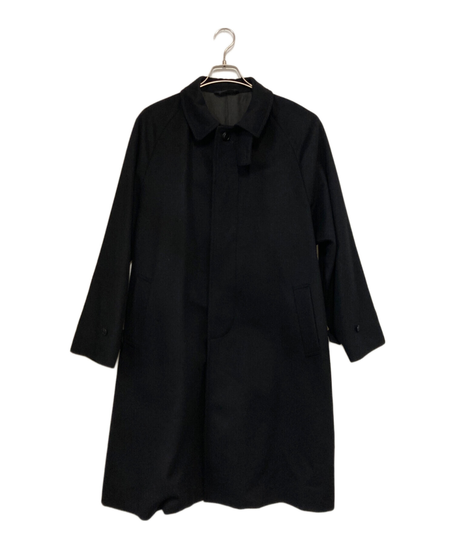 nestrobe confect ウールカシミア ステンカラーコートブラック