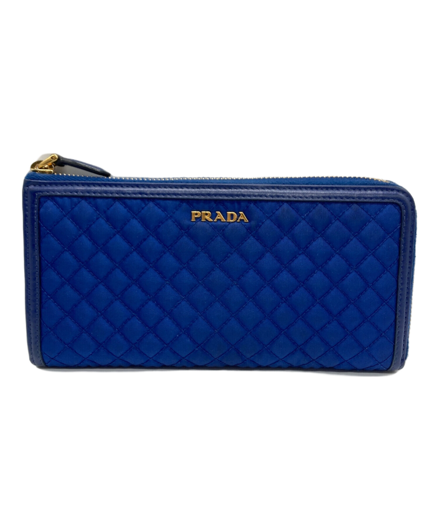 中古・古着通販】PRADA (プラダ) キルティングL字ファスナーウォレット 