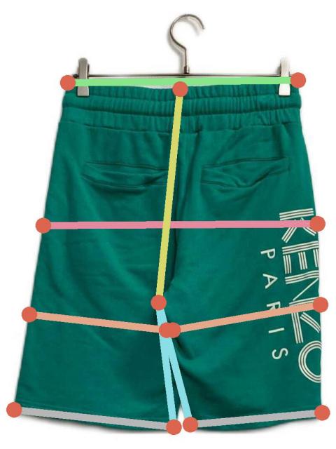 中古・古着通販】KENZO (ケンゾー) ハーフスウェットパンツ グリーン