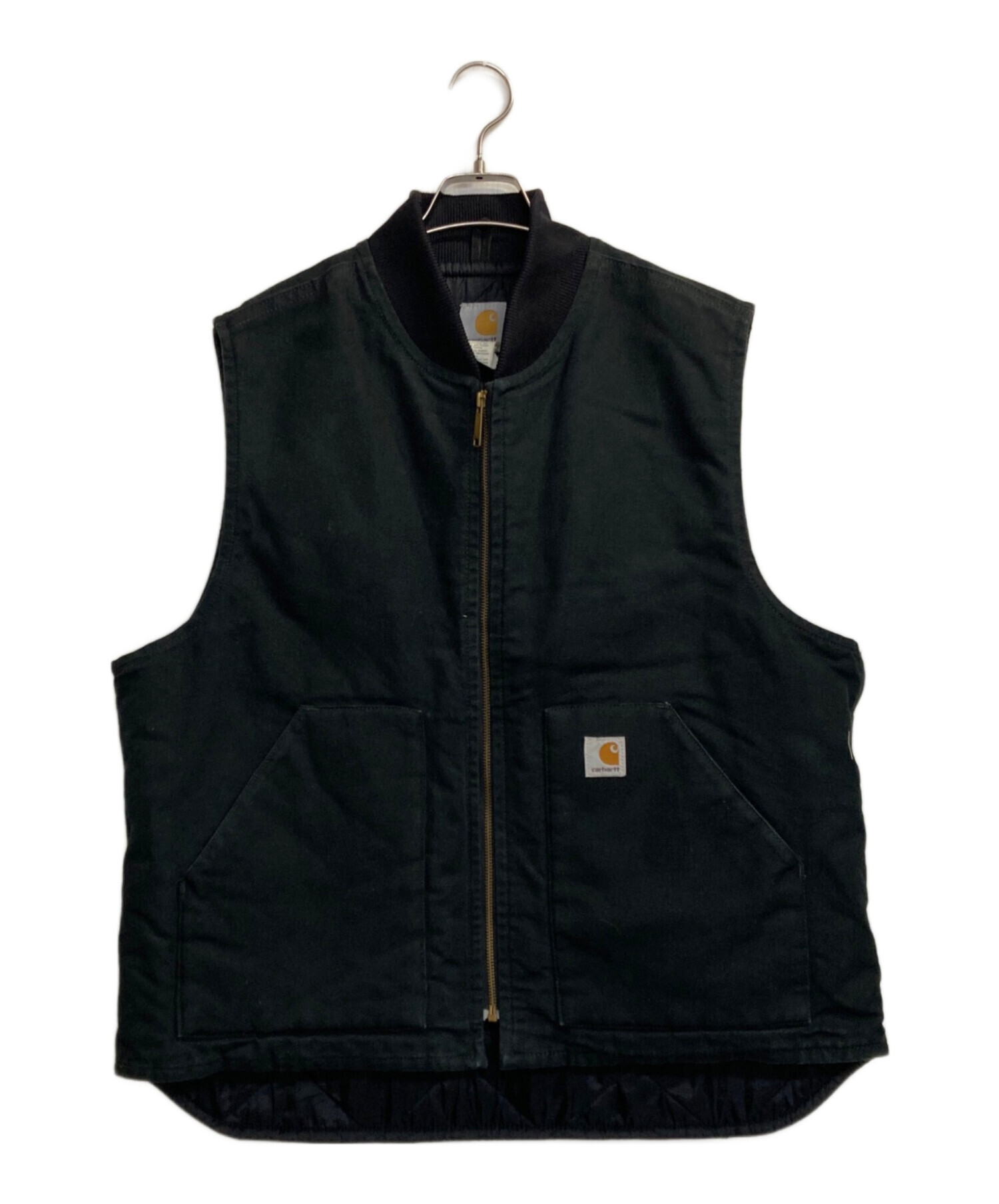 中古・古着通販】CarHartt (カーハート) ダックワークベスト ブラック  