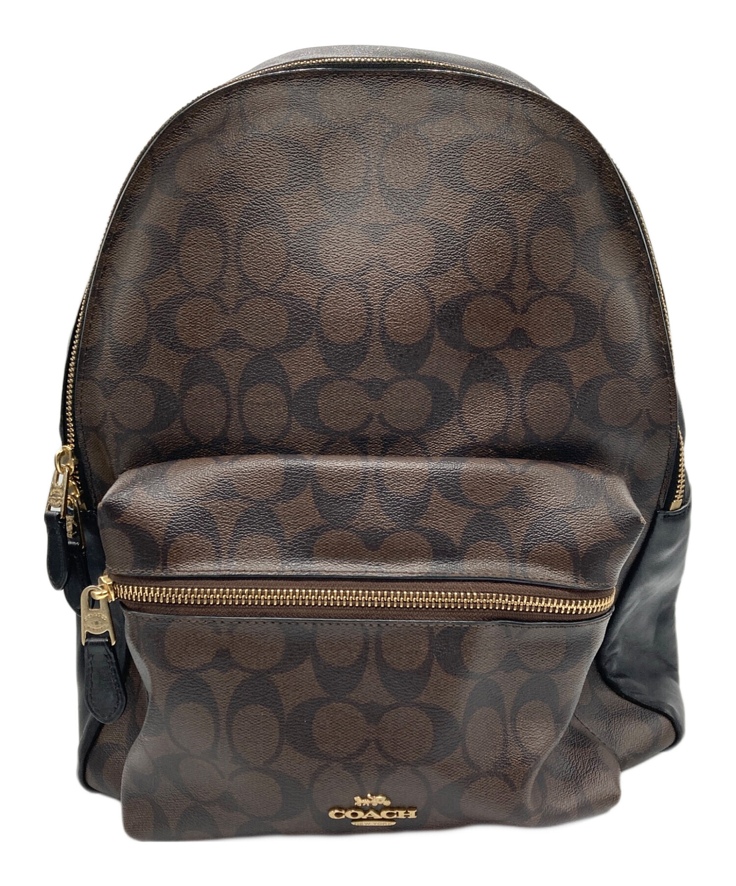 中古・古着通販】COACH (コーチ) シグネチャーレザーリュック