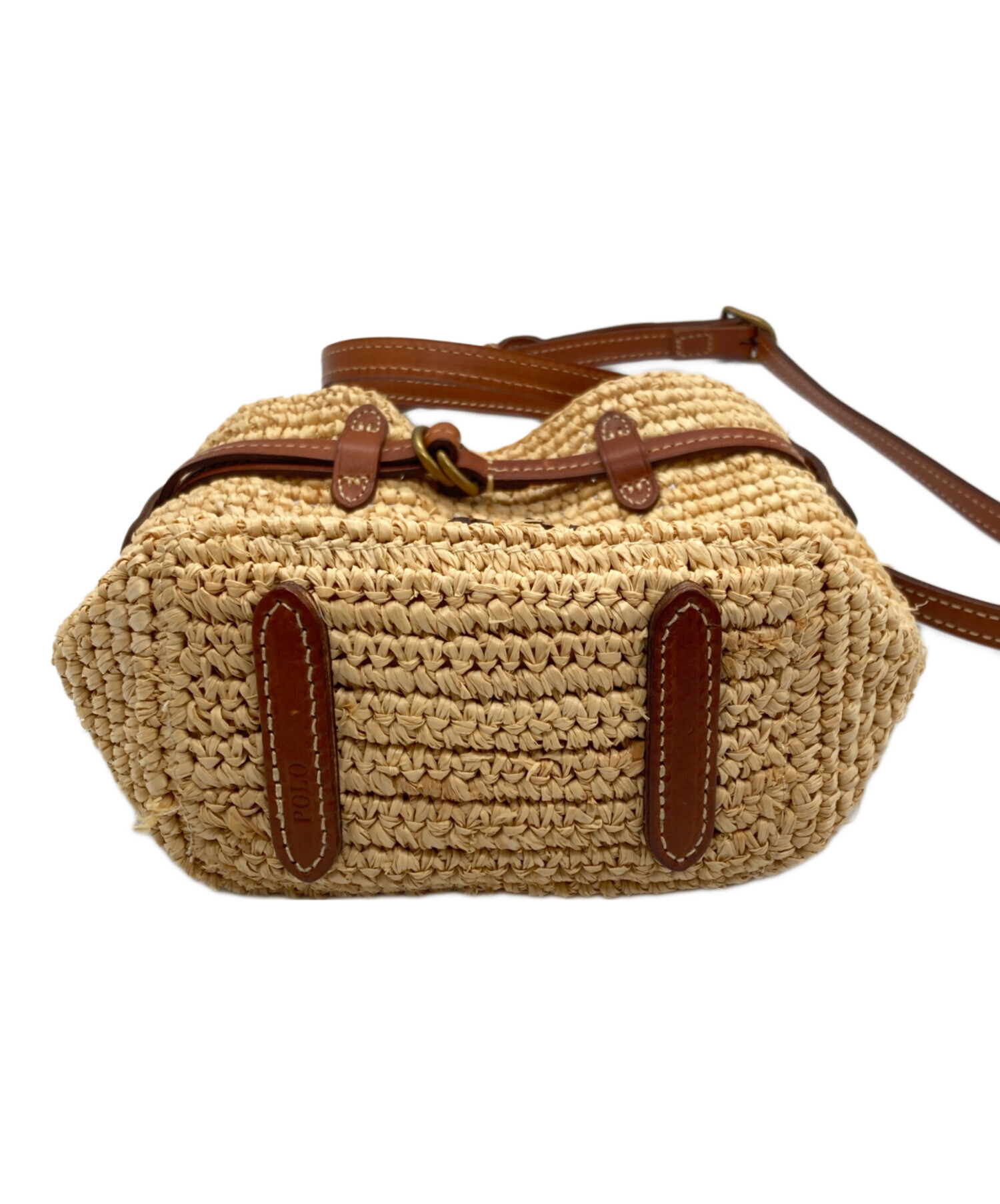 LAUREN RALPH LAUREN かごバッグ ショルダーバッグ 中古・古着通販】POLO RALPH LAUREN (ポロ・ラルフローレン) レザー