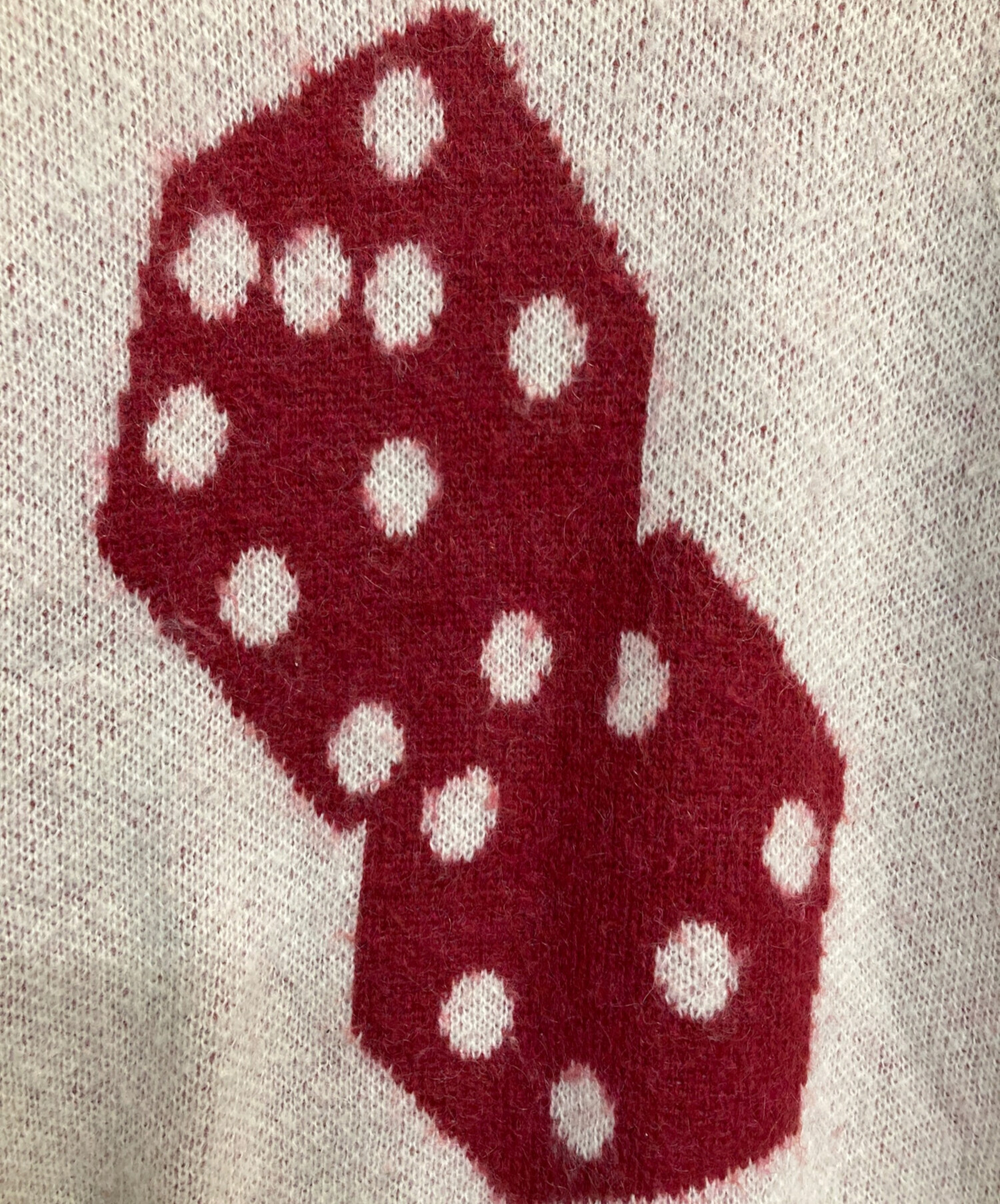 中古・古着通販】stussy (ステューシー) DICE MOHAIR SWEATER ホワイト 