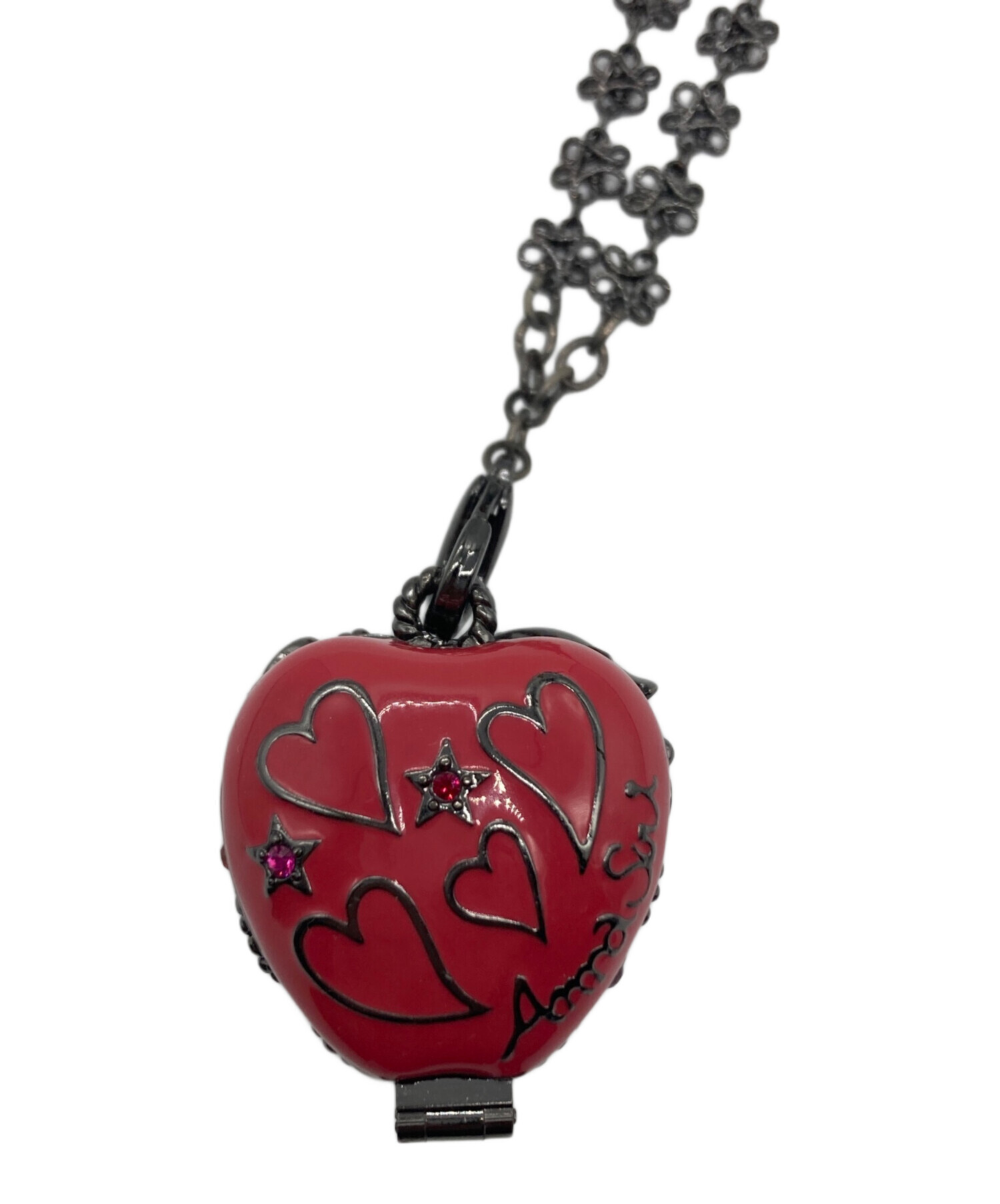 中古・古着通販】ANNA SUI (アナスイ) ストーン装飾ハートロケット