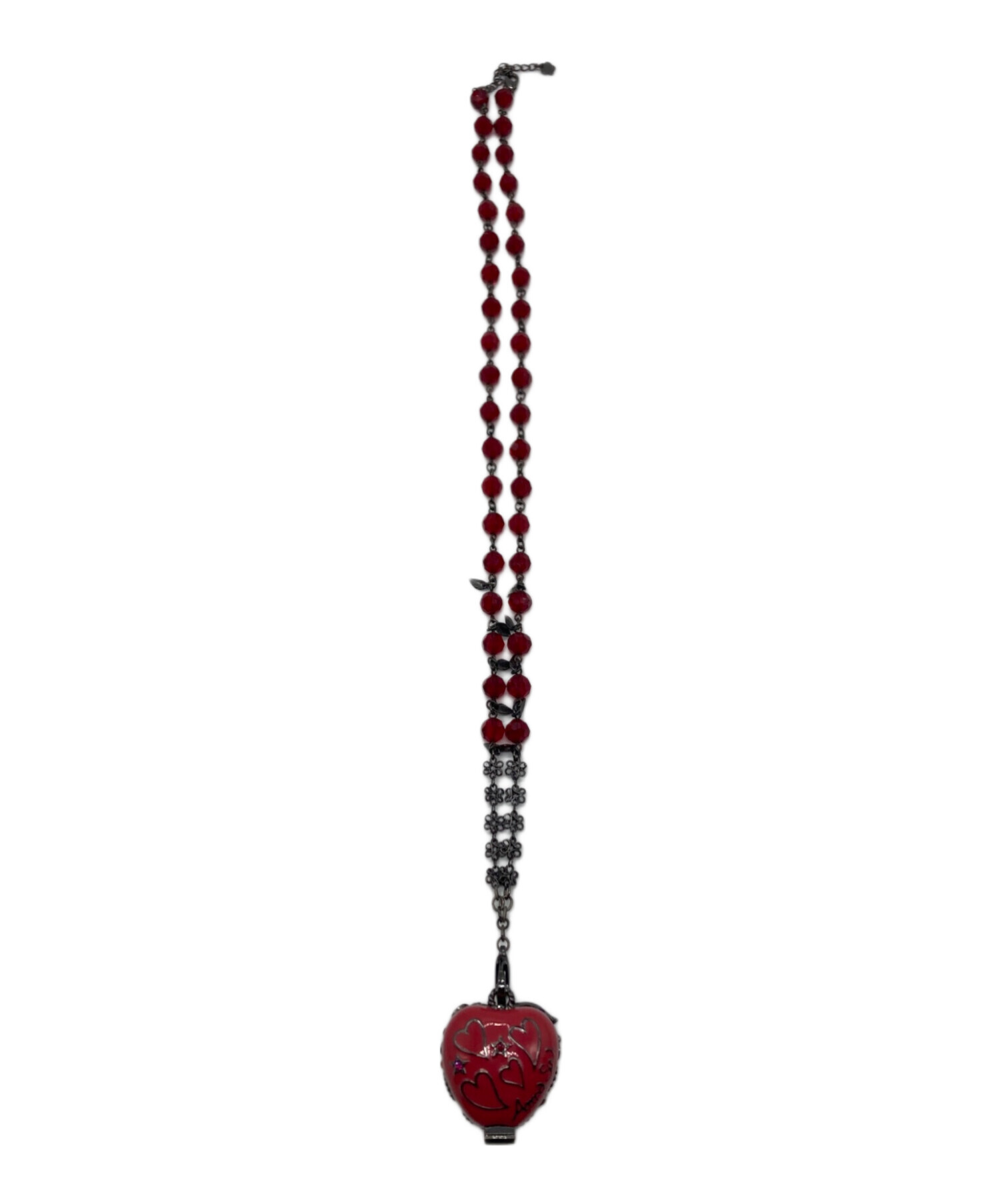 中古・古着通販】ANNA SUI (アナスイ) ストーン装飾ハートロケット 