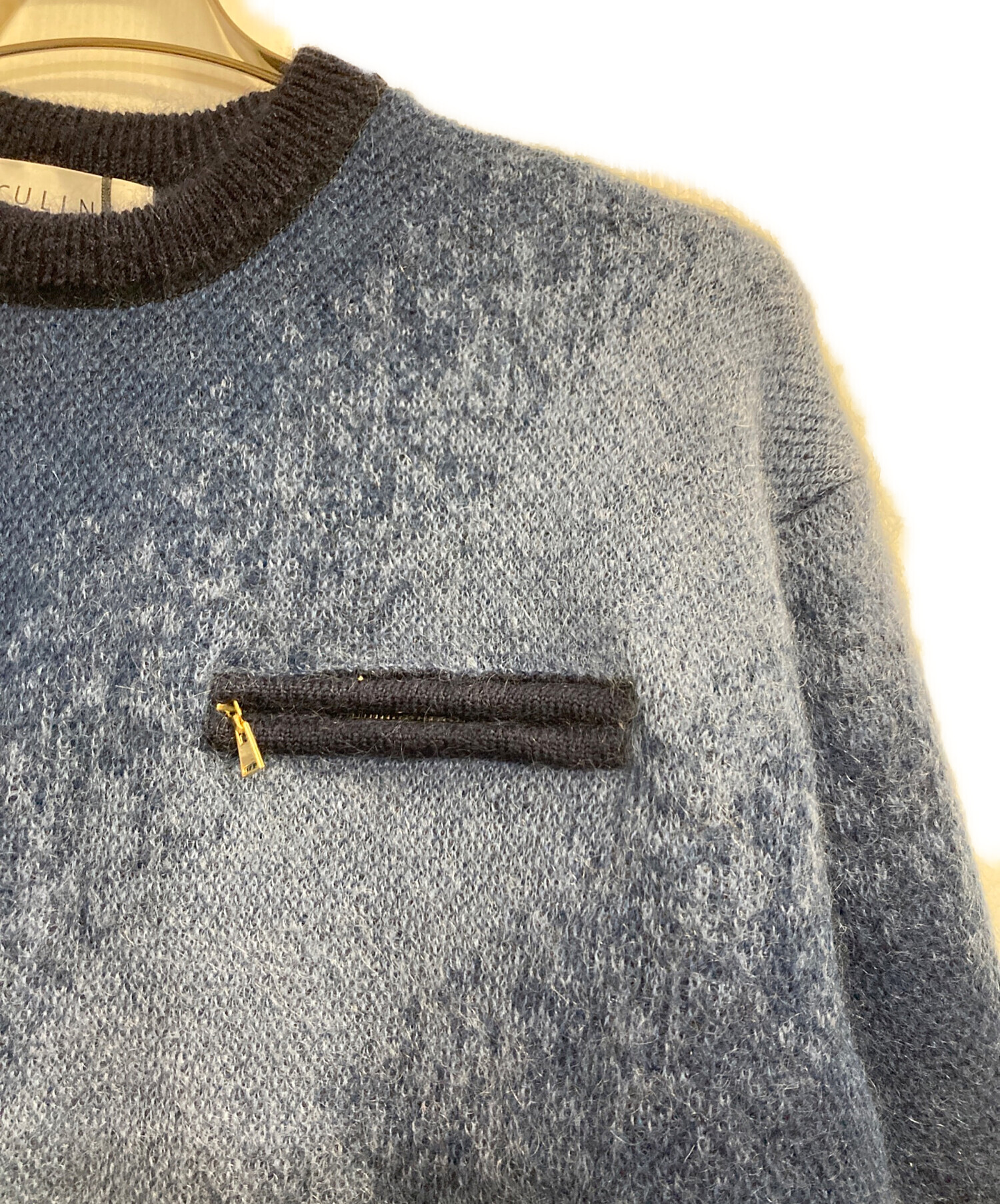 中古・古着通販】CULLNI (クルニ) GRADATION KNIT ネイビー サイズ:1