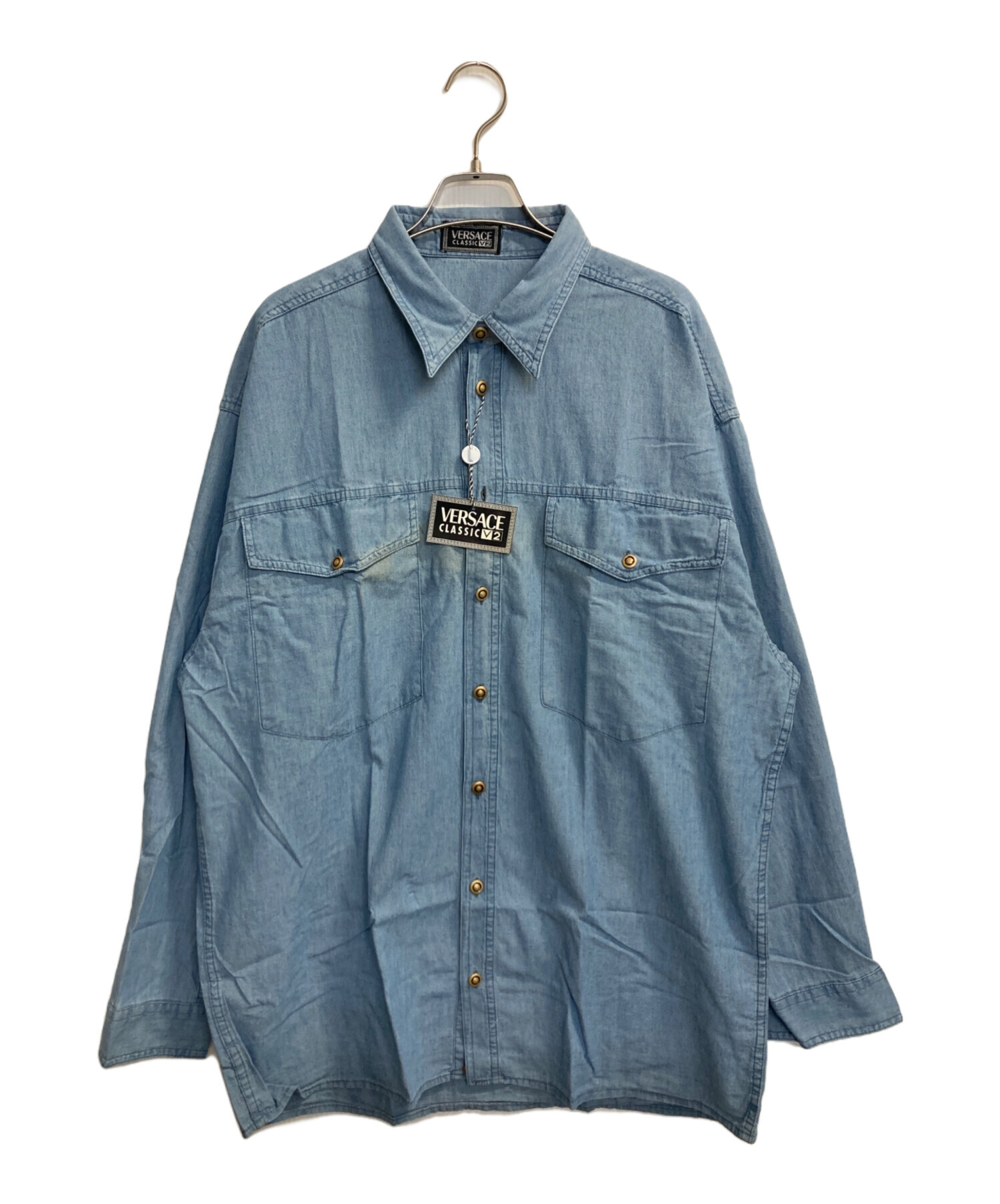 中古・古着通販】VERSACE (ヴェルサーチェ) デニムシャツ ブルー 