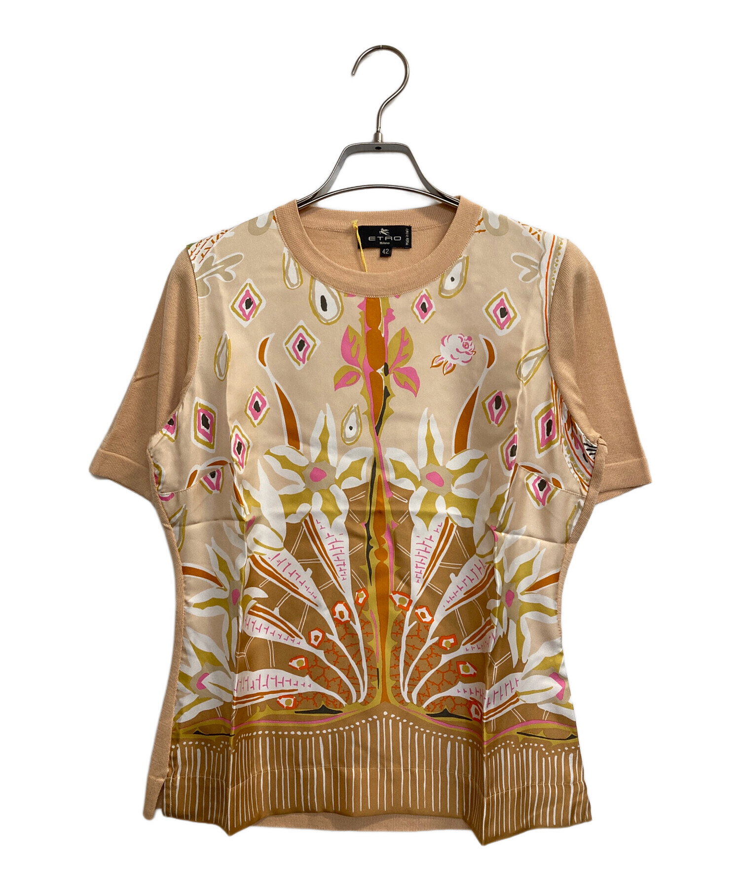 ETRO カットソー ETRO エトロ シルク カットソー Tシャツ 半袖 総柄
