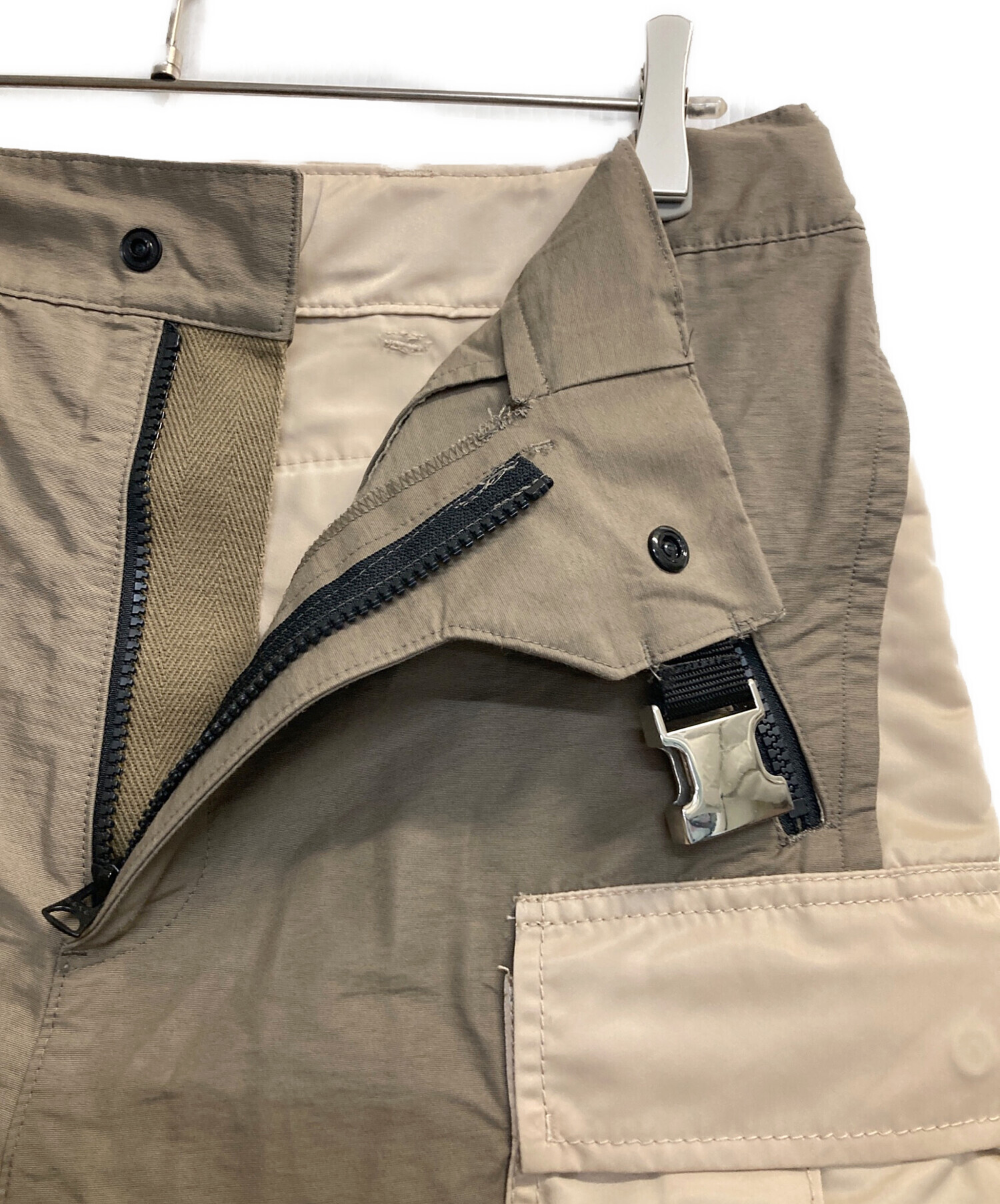 中古・古着通販】sacai (サカイ) Nylon Twill Mix Shorts/ベルテッド