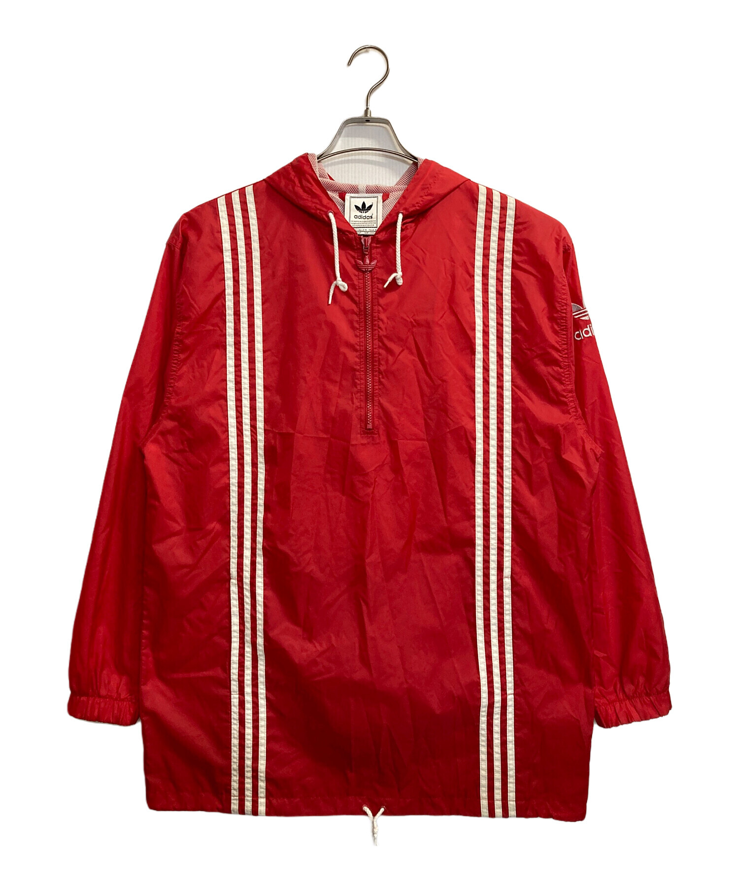 中古・古着通販】adidas (アディダス) アノラックパーカー レッド