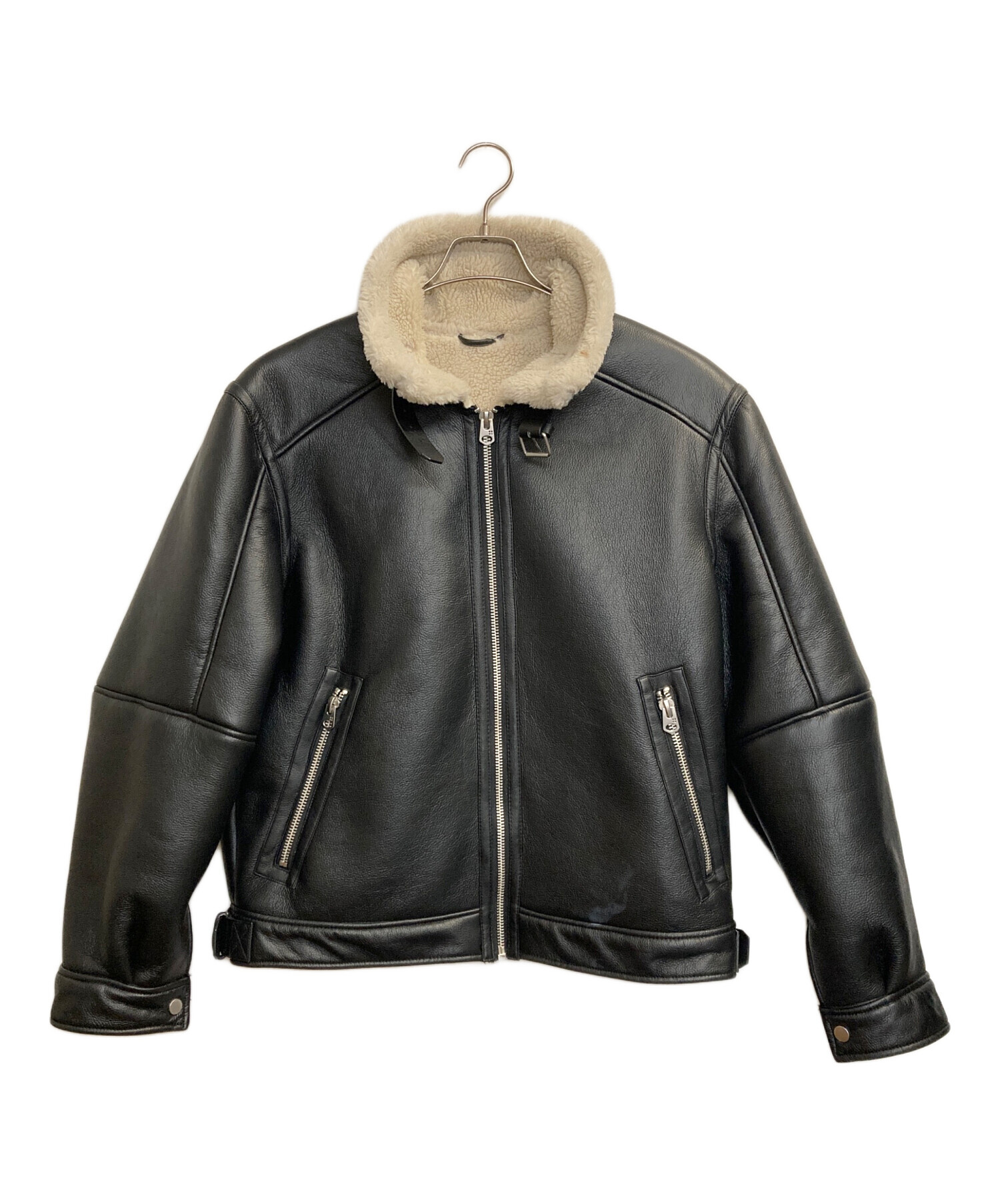 中古・古着通販】ZARA (ザラ) エコムートンジャケット ブラック サイズ