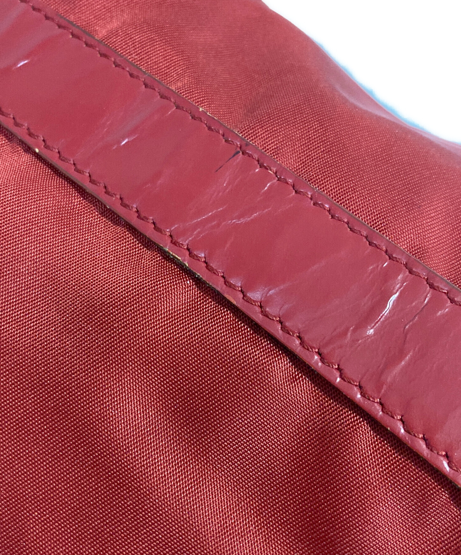 中古・古着通販】PRADA (プラダ) ナイロンショルダーバッグ レッド