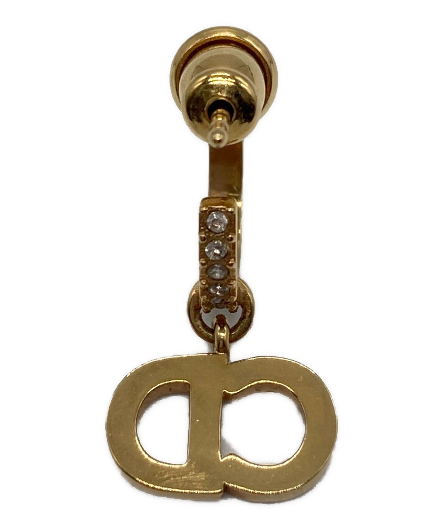 中古・古着通販】DIOR (ディオール) CDロゴラインストーンピアス