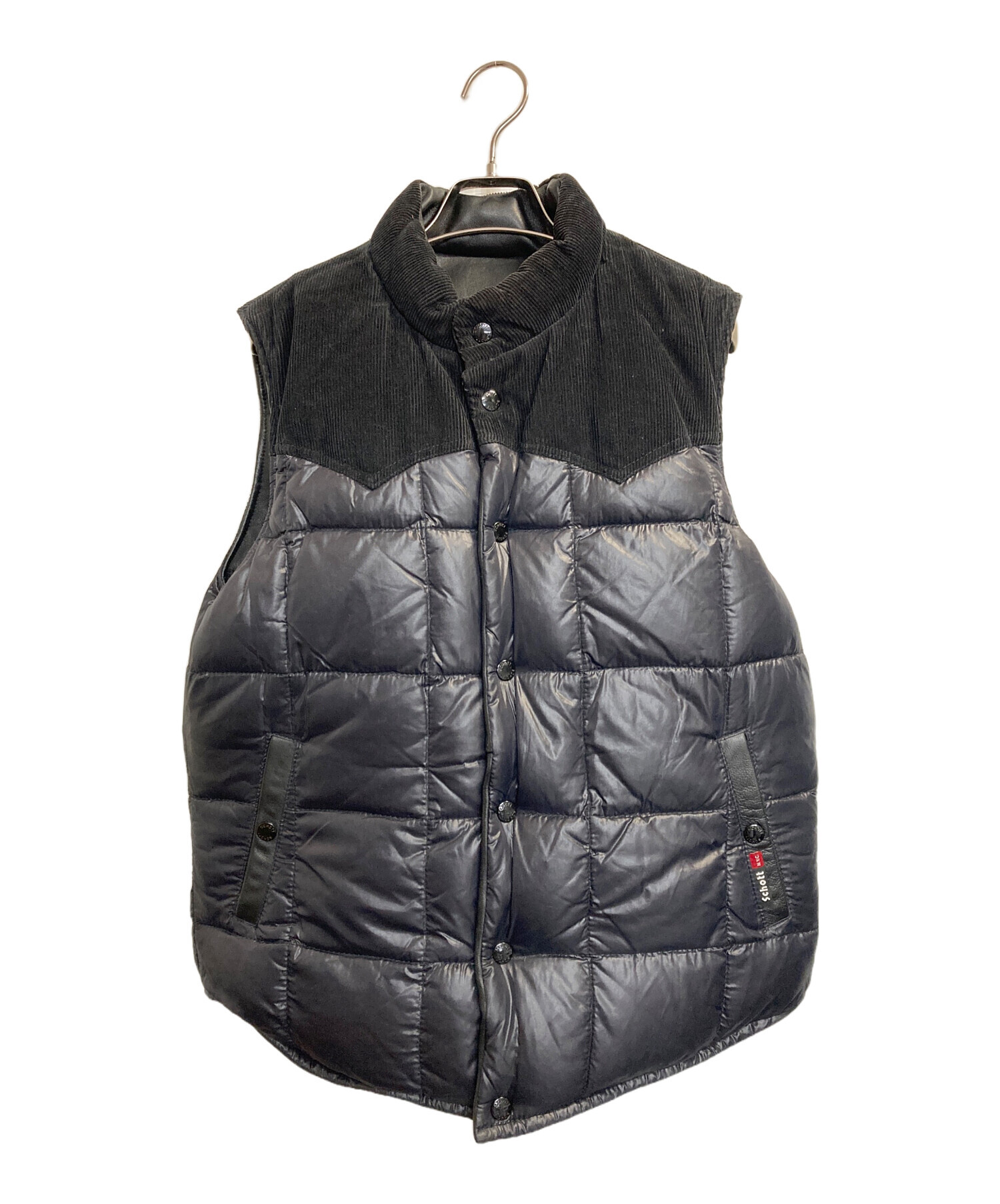 Schott ダウンベスト 黒　Size L Schott ダウンベスト L 黒