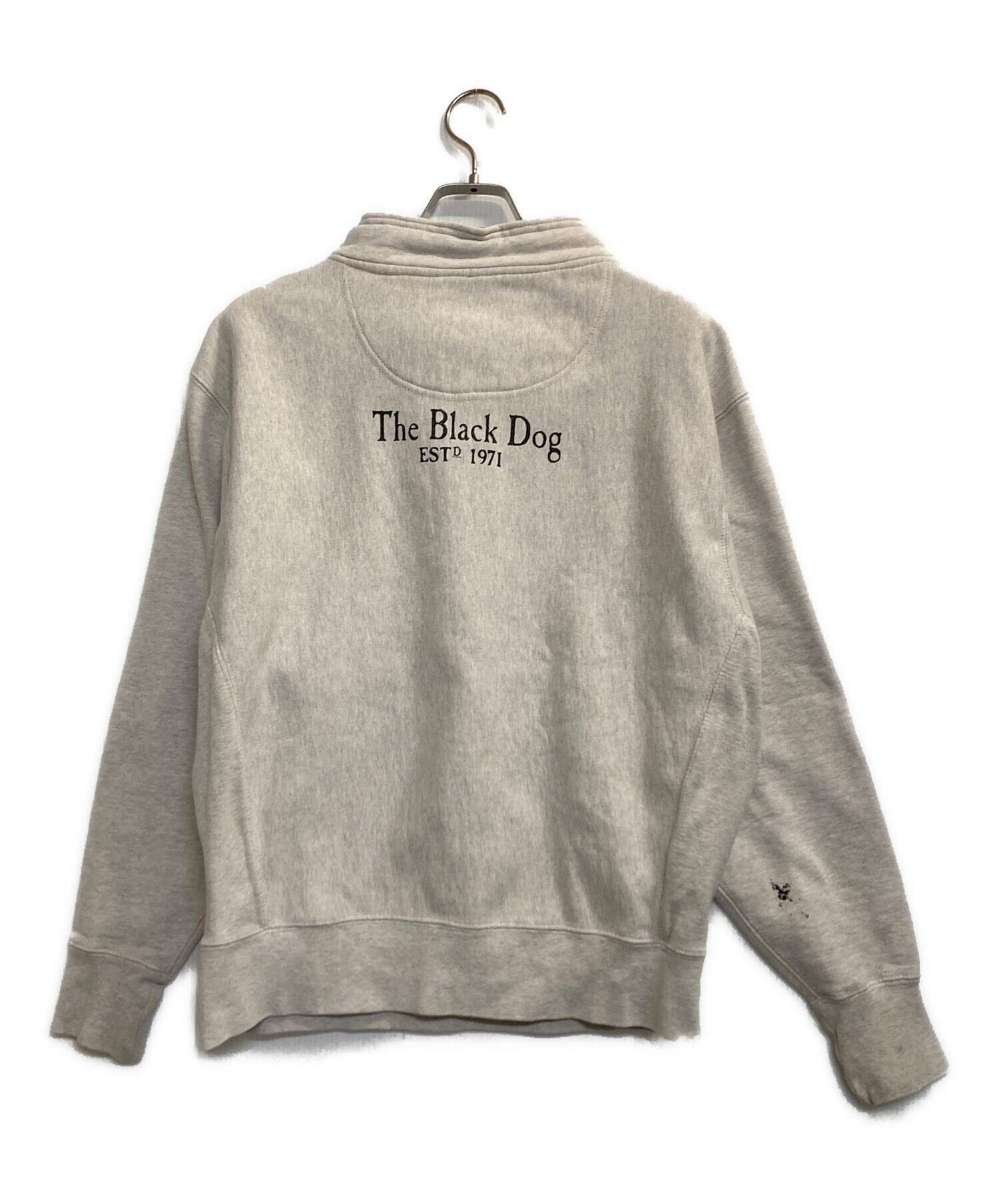 【美品】THE BLACK DOG ブラックドッグ　スウェット　パープル　小豆色 THE BLACK DOG ブラックドッグ スウェット 刺繍ロゴ ブラック L