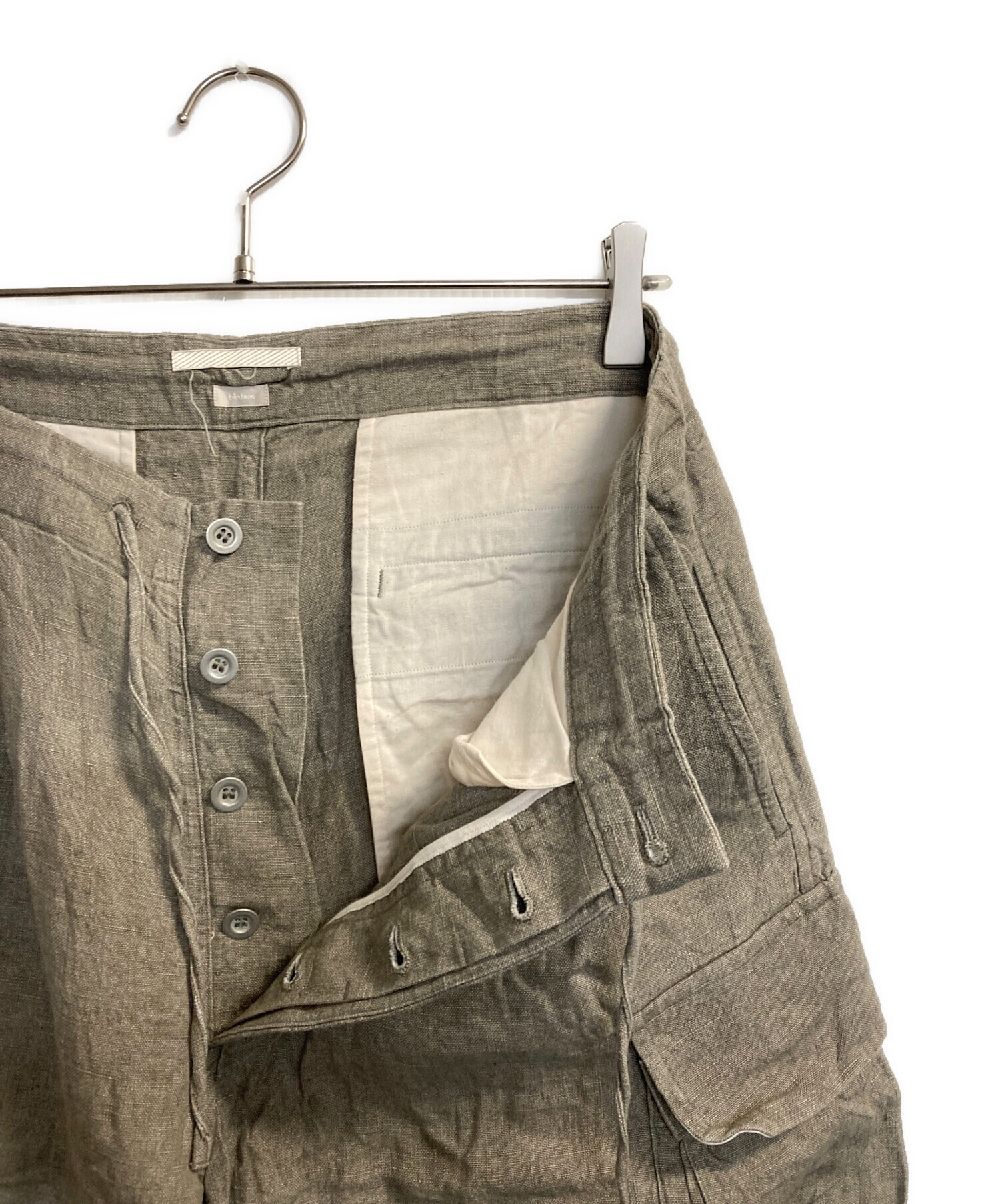 スラックス 21ss blurhms wash linen 5p easy pants 3 中古・古着通販】BLURHMS (ブラームス) Wash Linen 5P Easy Pants